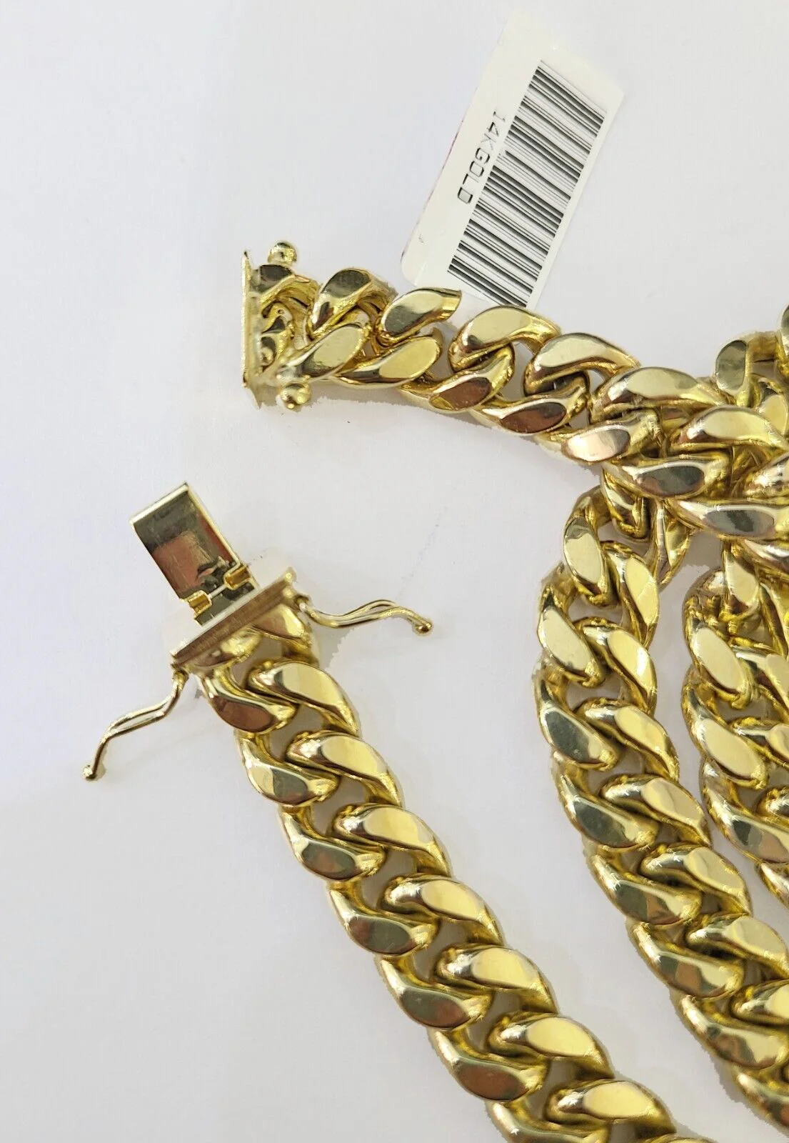 Real 14k Gold Miami Cuban Link Chain Necklace 9mm 24 inch Box lock 14kt Men's - Image 5