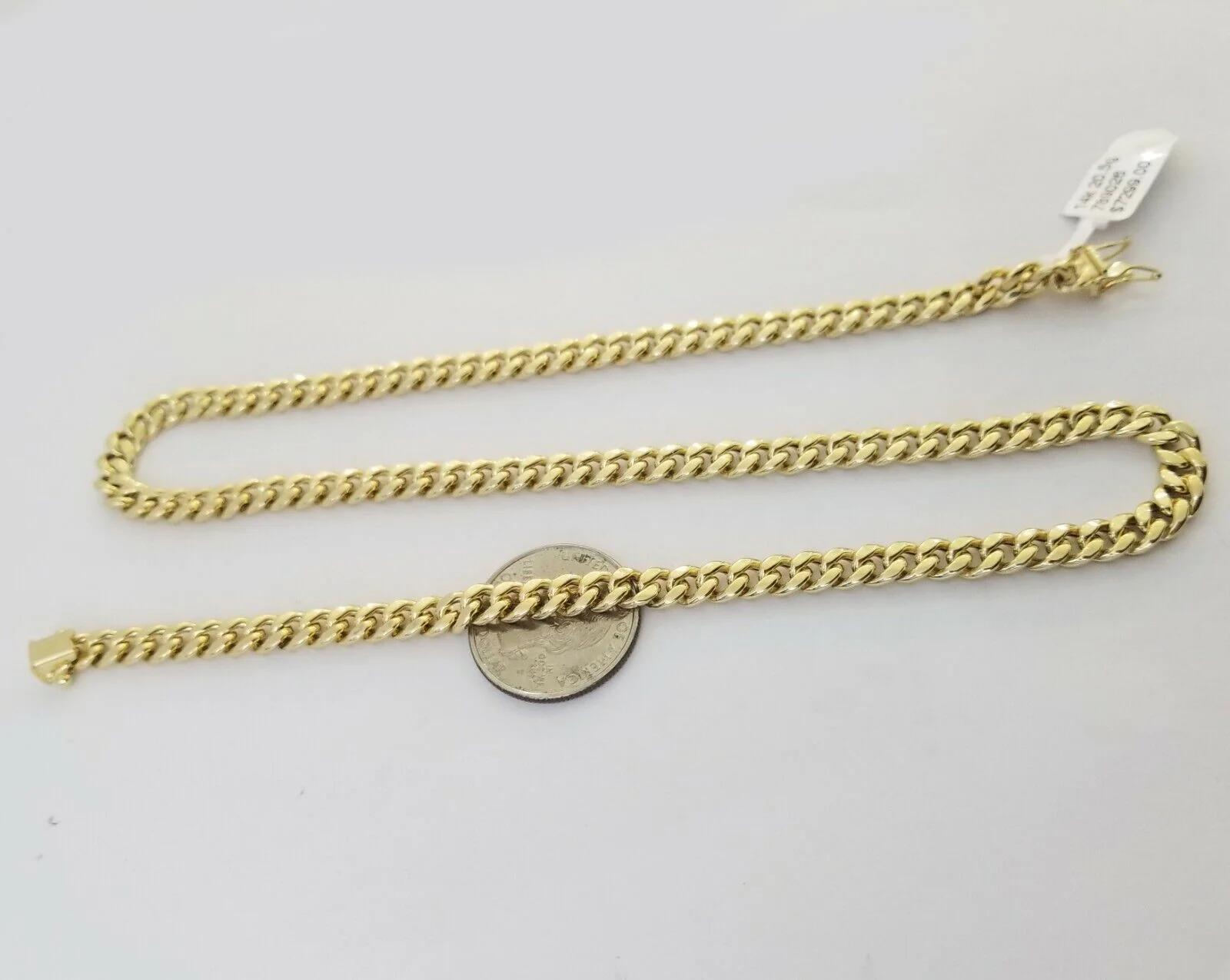 Real 14k Gold Miami Cuban Link Necklace Chain 6mm 20" box Lock - Image 6