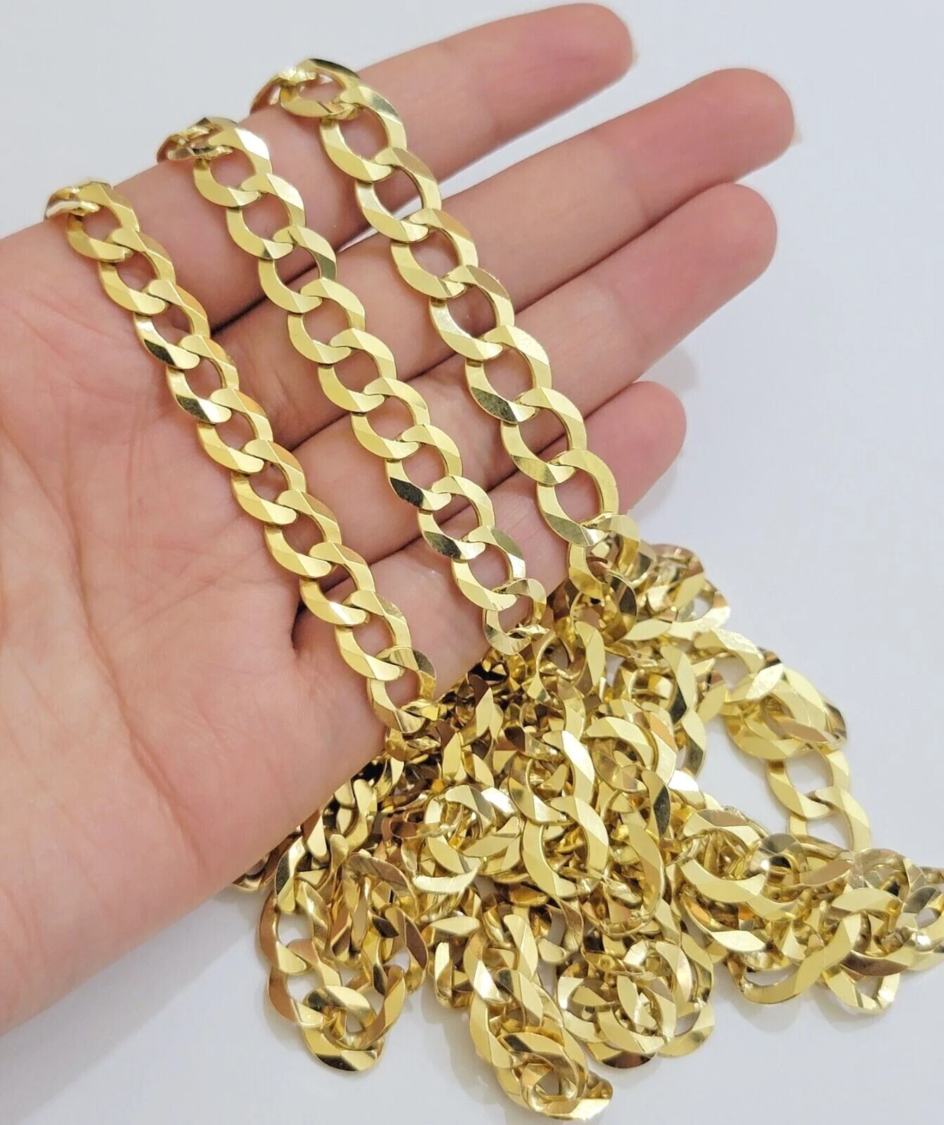 Real 14k Gold Necklace Cuban Curb Link Chain Mens 9mm-11mm 18-30 Inch SOLID 14kt - Image 11