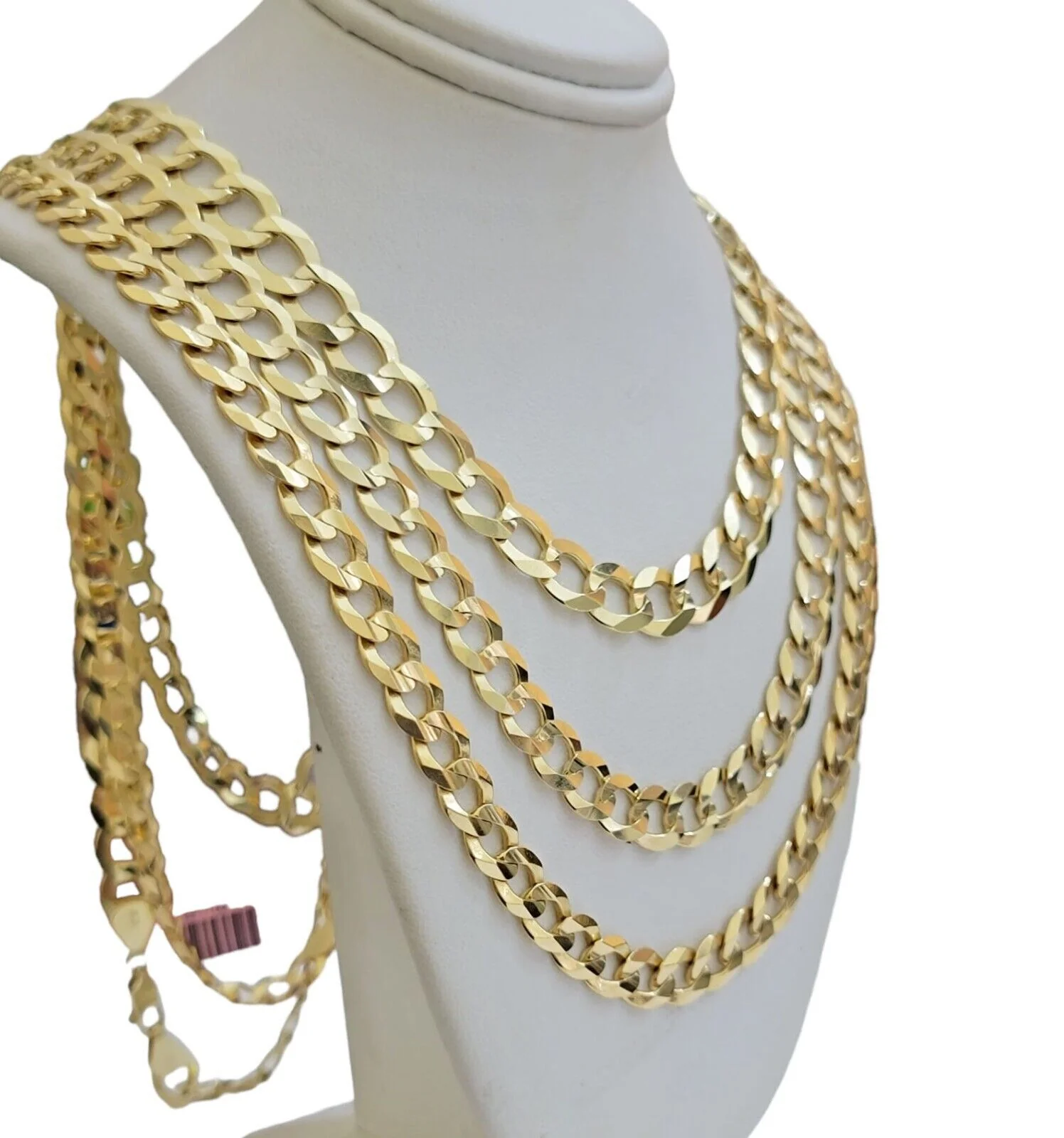 Real 14k Gold Necklace Cuban Curb Link Chain Mens 9mm-11mm 18-30 Inch SOLID 14kt - Image 2