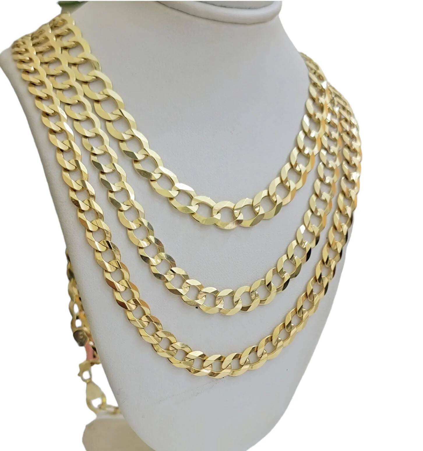 Real 14k Gold Necklace Cuban Curb Link Chain Mens 9mm-11mm 18-30 Inch SOLID 14kt - Image 9