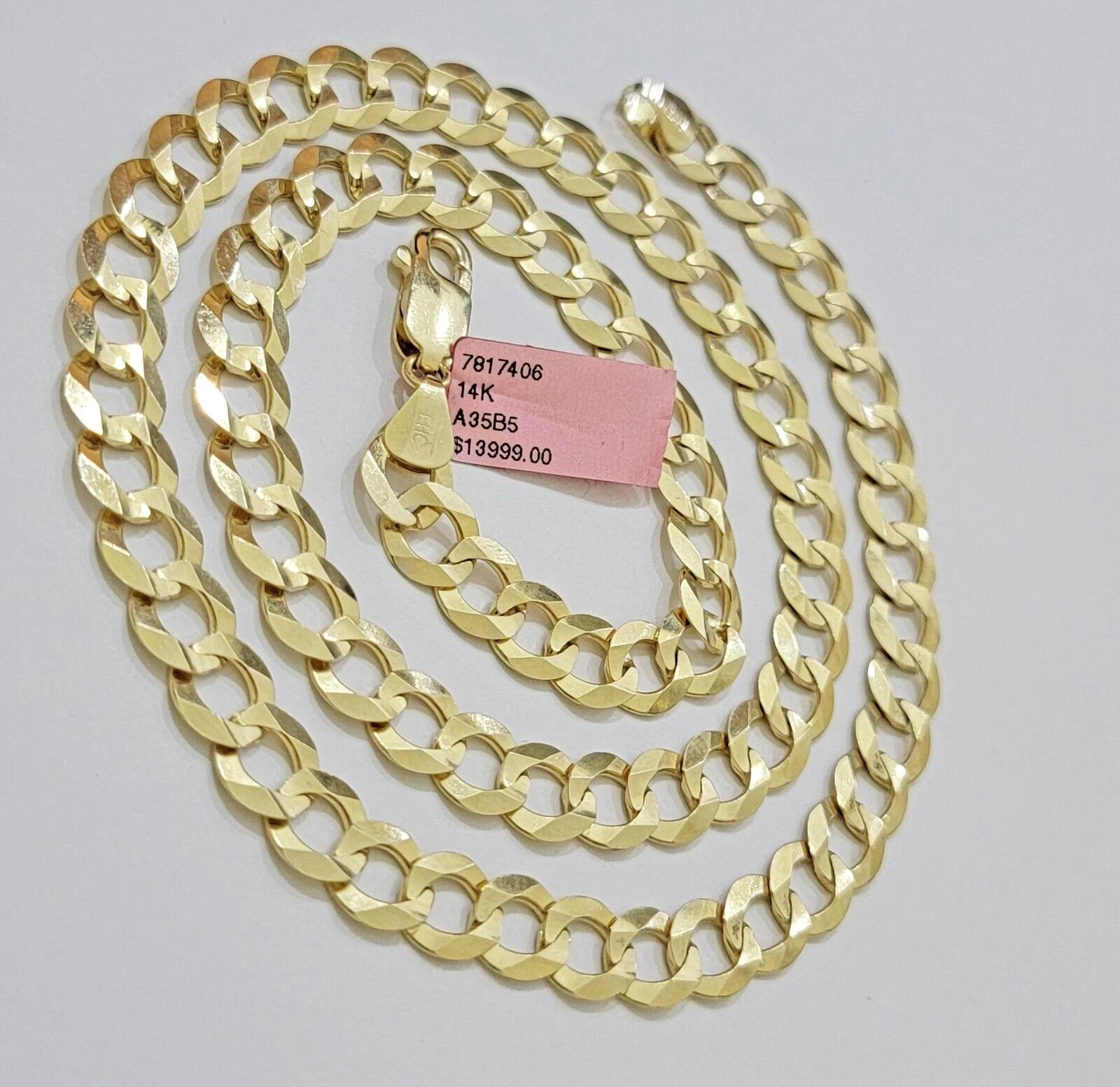 REAL 14k Gold Necklace Cuban Curb Link Chain Mens 9mm 20" - 30 Inch SOLID 14kt - Image 4