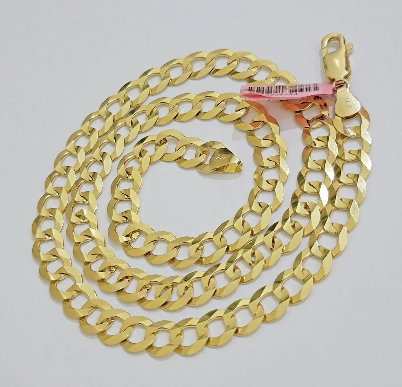 REAL 14k Gold Necklace Cuban Curb Link Chain Mens 9mm 20" - 30 Inch SOLID 14kt - Image 8