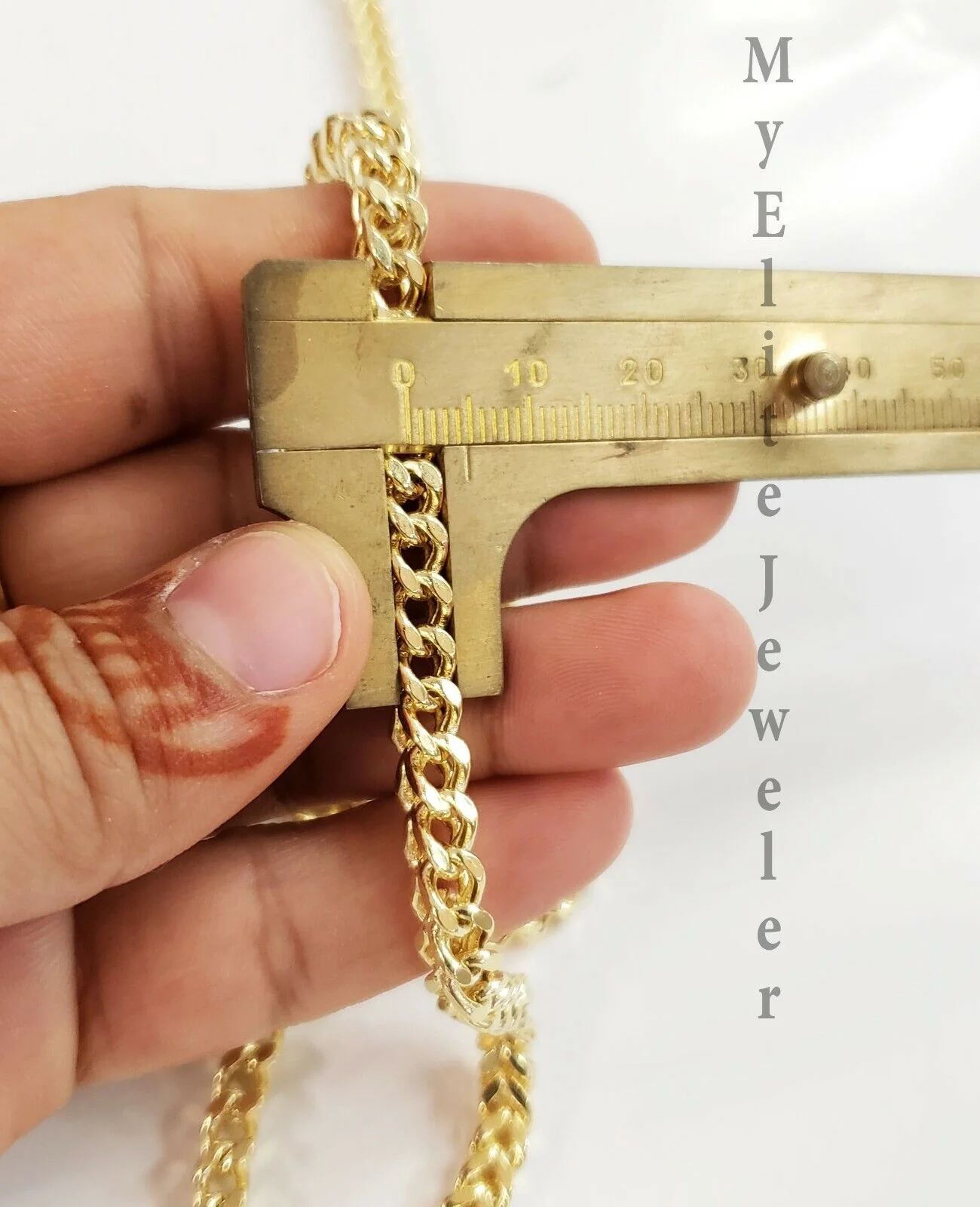 Real 14k Gold Necklace Franco Chain 4mm 24 Inch Diamond Cut Mens 14k Yellow Gold - Image 5