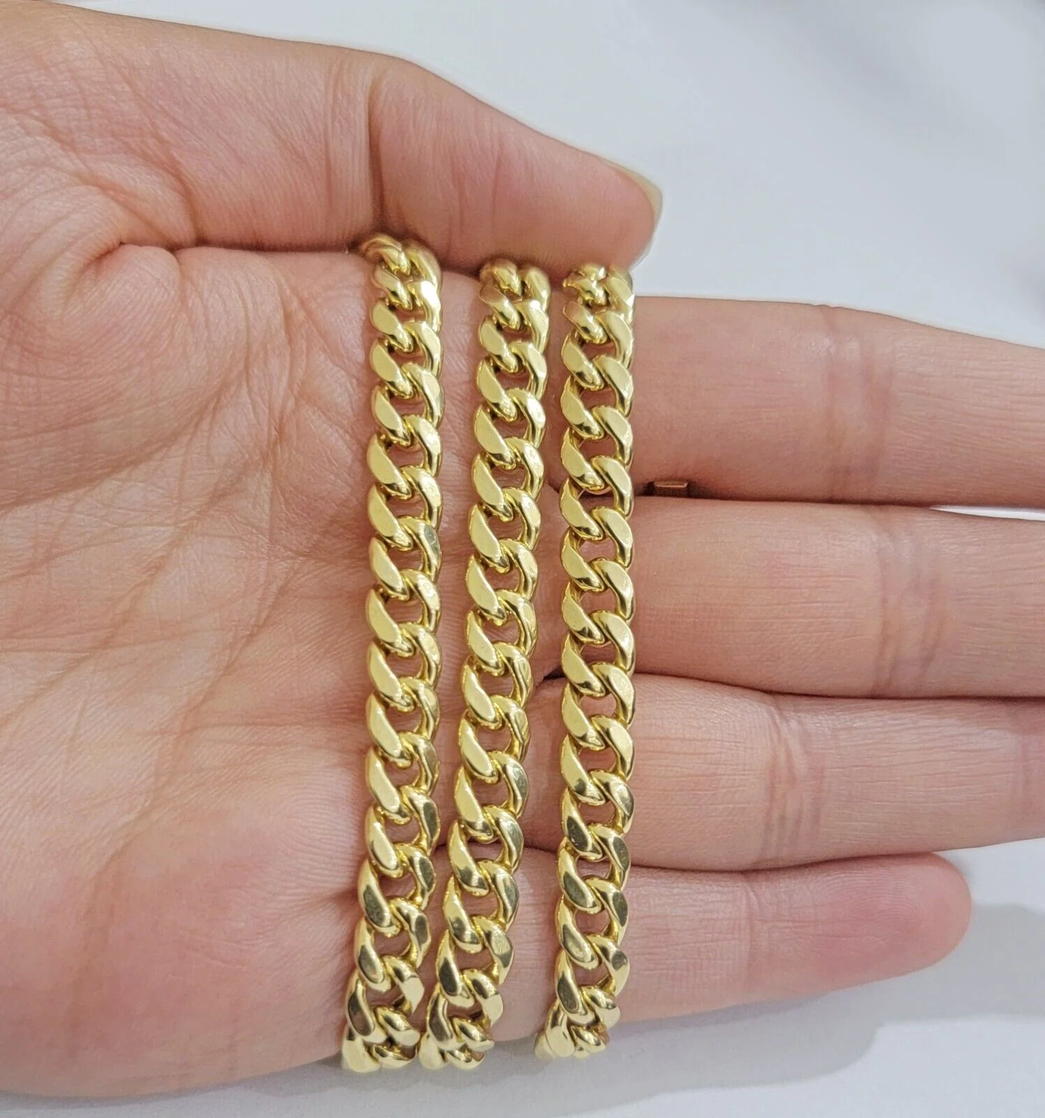 Real 14k Gold Necklace Miami Cuban Link chain 6mm 18" - 28" Strong, 14kt Yellow - Image 10