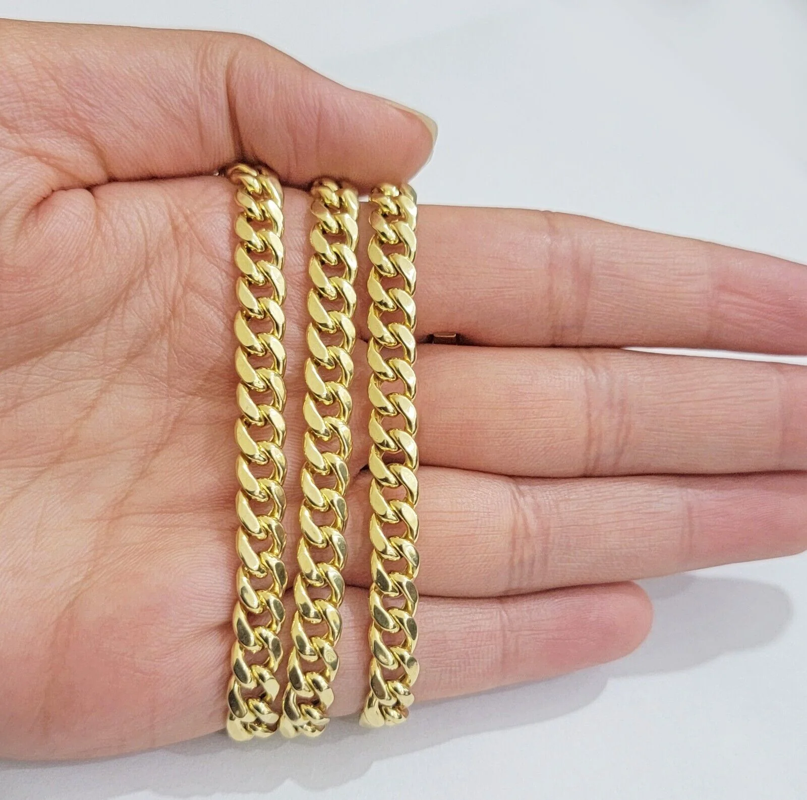 Real 14k Gold Necklace Miami Cuban Link chain 6mm 18" - 28" Strong, 14kt Yellow - Image 8