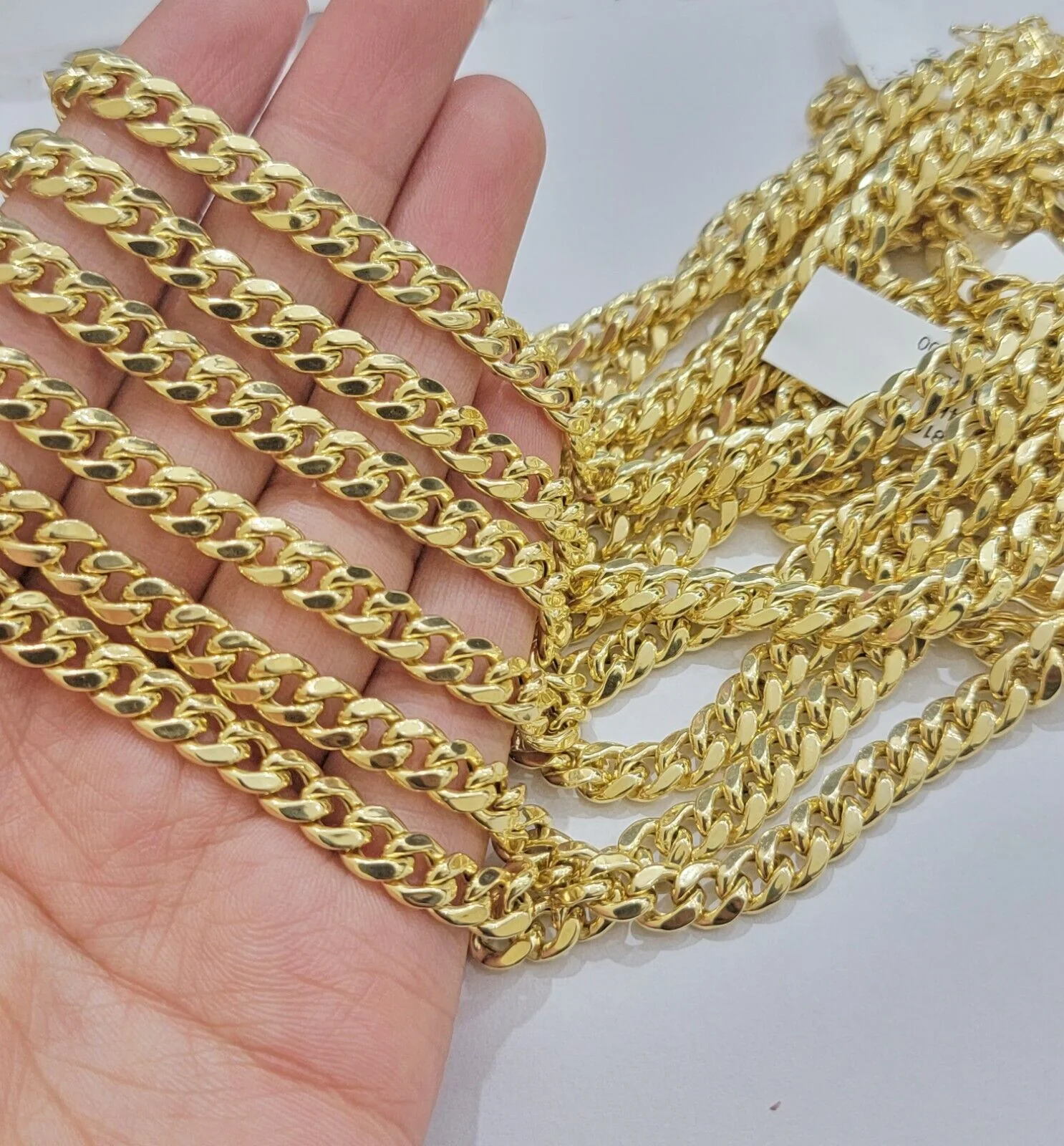 Real 14k Gold Necklace Miami Cuban Link chain 6mm 18" - 28" Strong, 14kt Yellow - Image 5