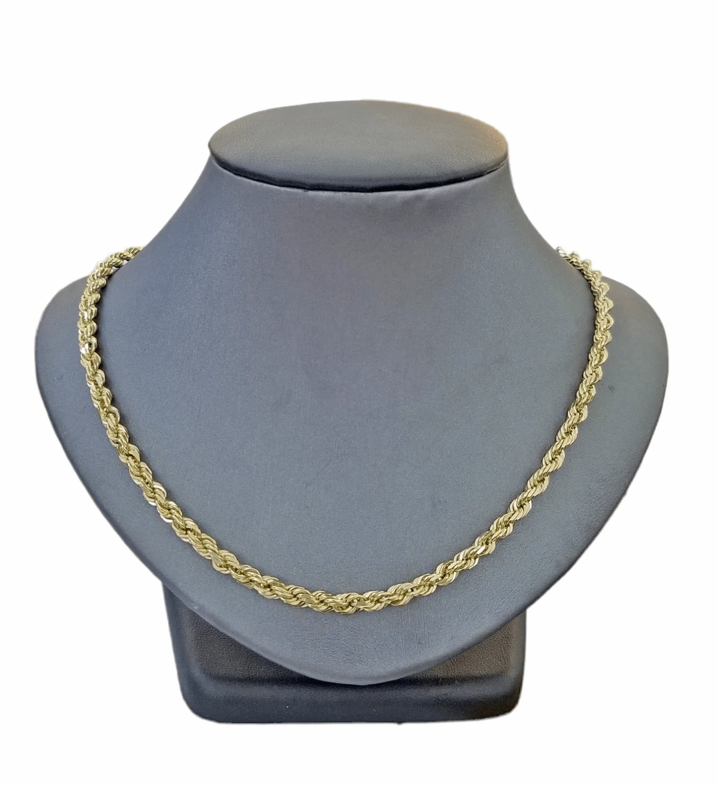Real 14k Gold Rope chain 26 Inch 4mm Diamond Cuts 14kt Yellow Gold Men Women - Image 10