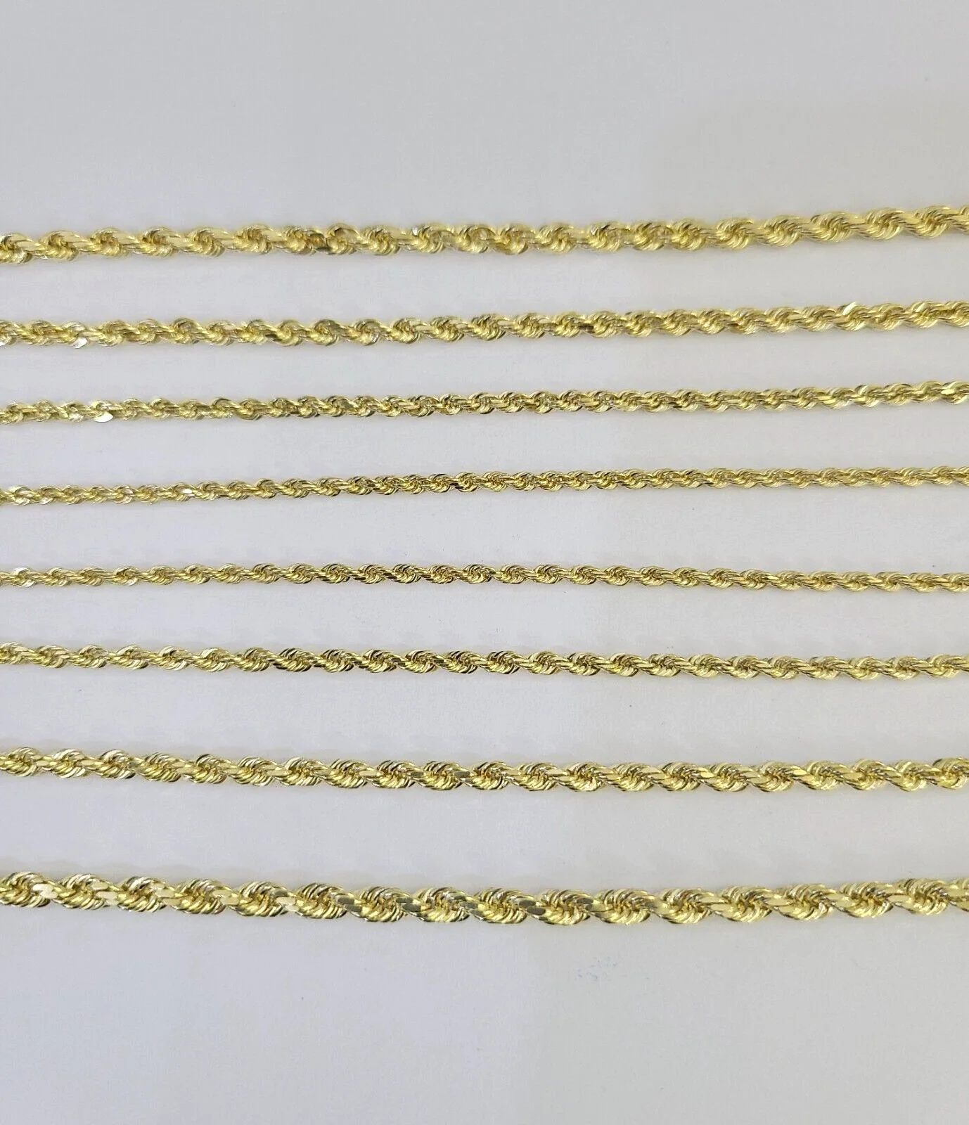 Real 14k Gold Rope Chain Necklace 2mm 2.5mm 3mm 4mm Yellow 14kt Men Women - Image 7