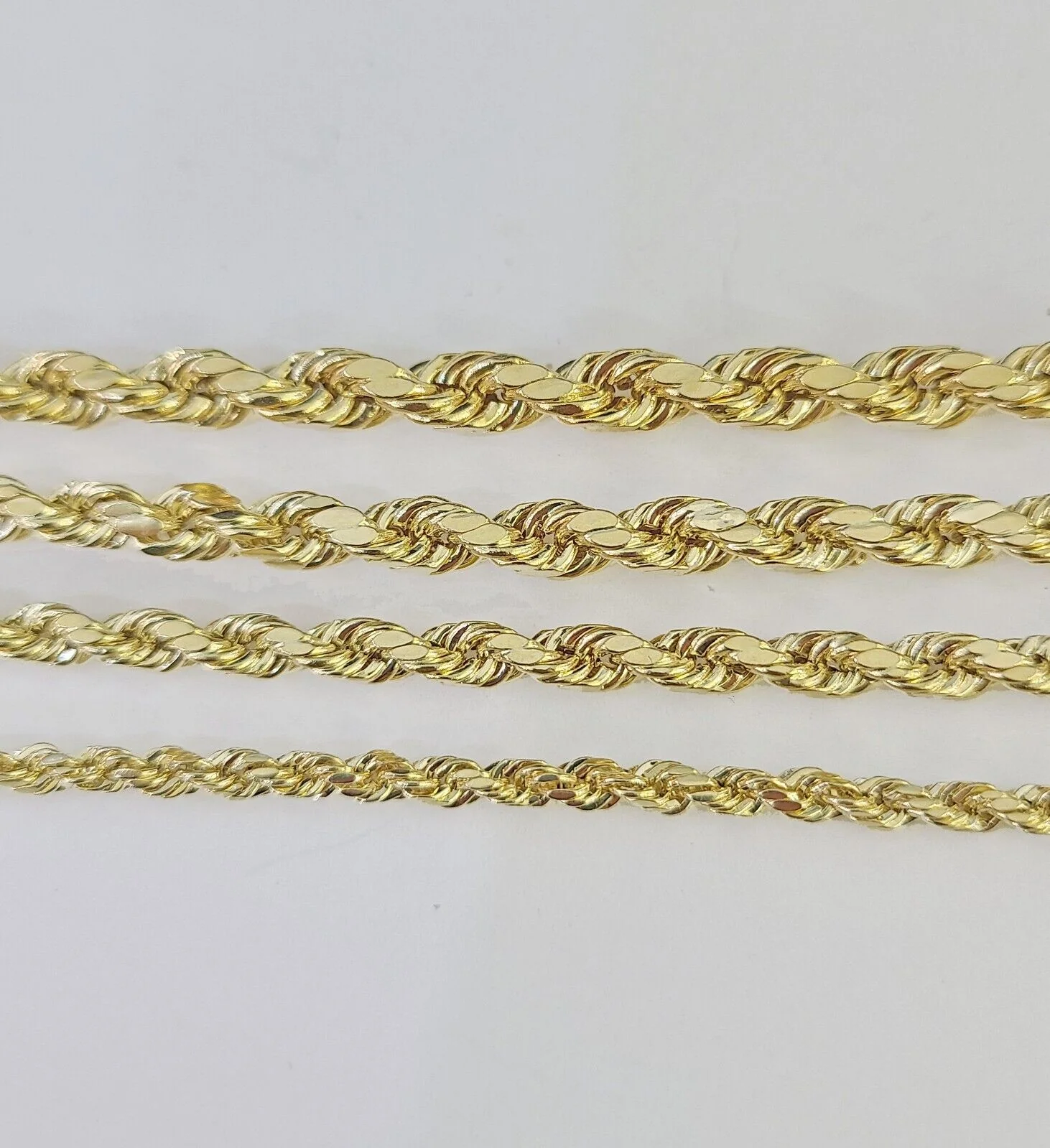 Real 14k Gold Rope Chain Necklace 3mm-6mm 20"-26" Inch Men Women Yellow 14kt - Image 12