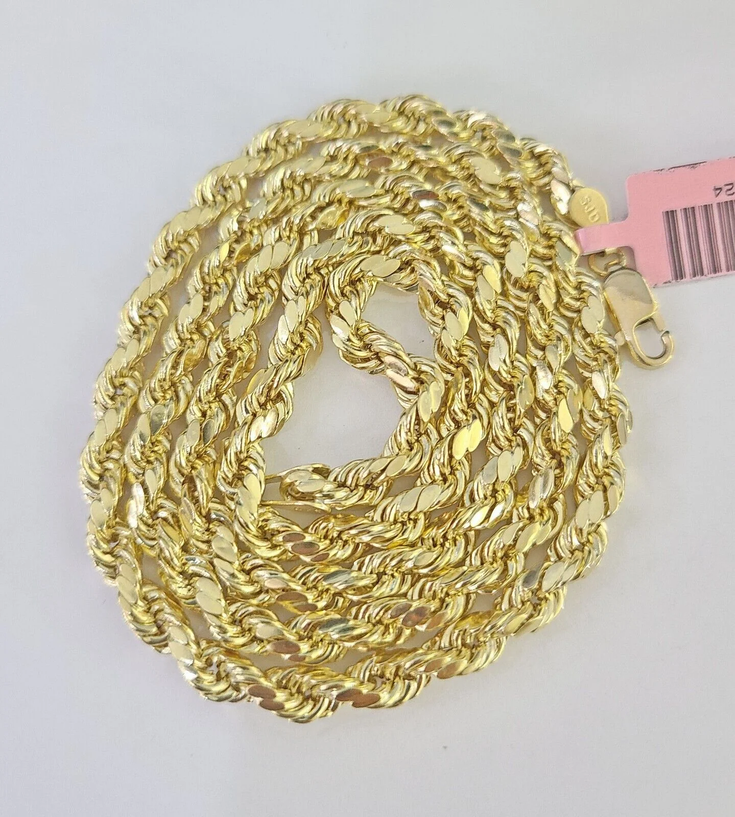 Real 14k Gold Rope Chain Necklace 3mm-6mm 20"-26" Inch Men Women Yellow 14kt - Image 3