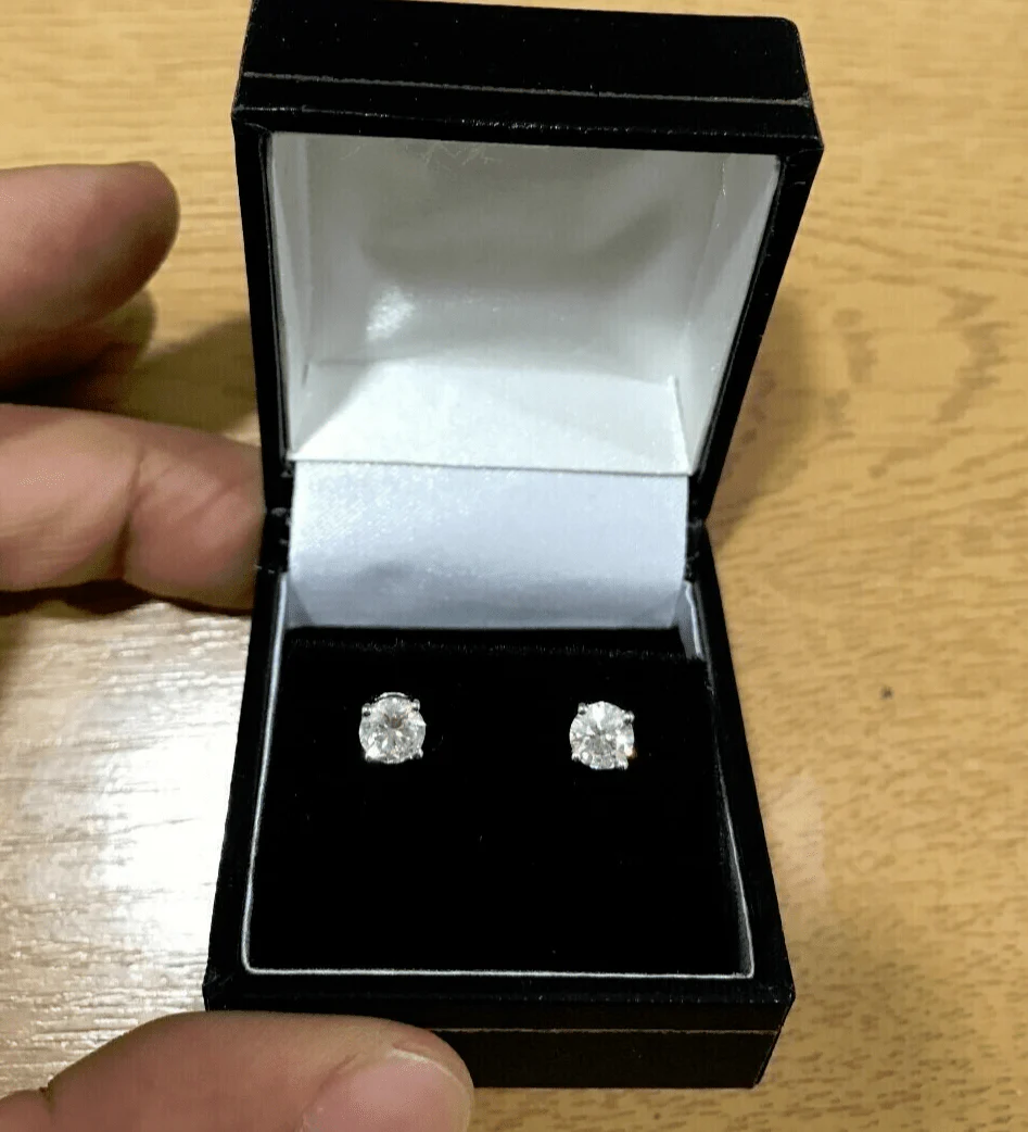 REAL 14k gold VS 1CT diamond Lab Created earring - Image 10