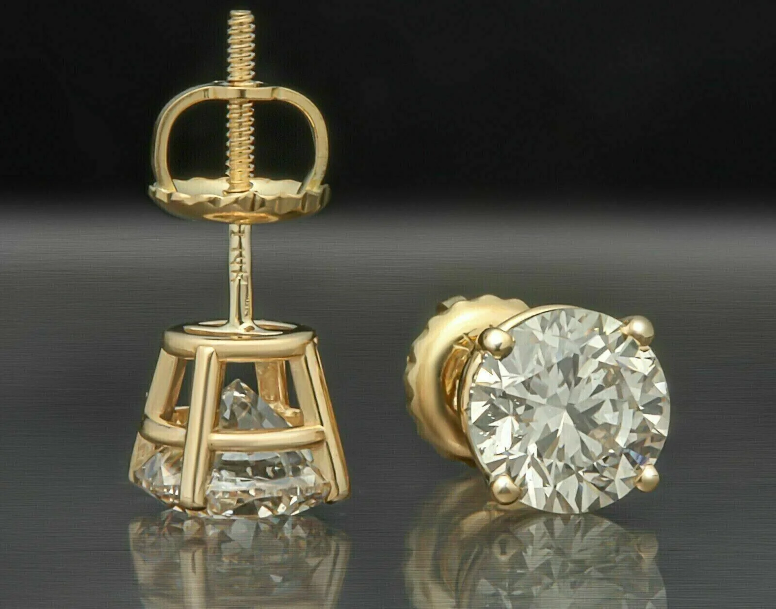 REAL 14k gold VS 1CT diamond Lab Created earring - Image 4