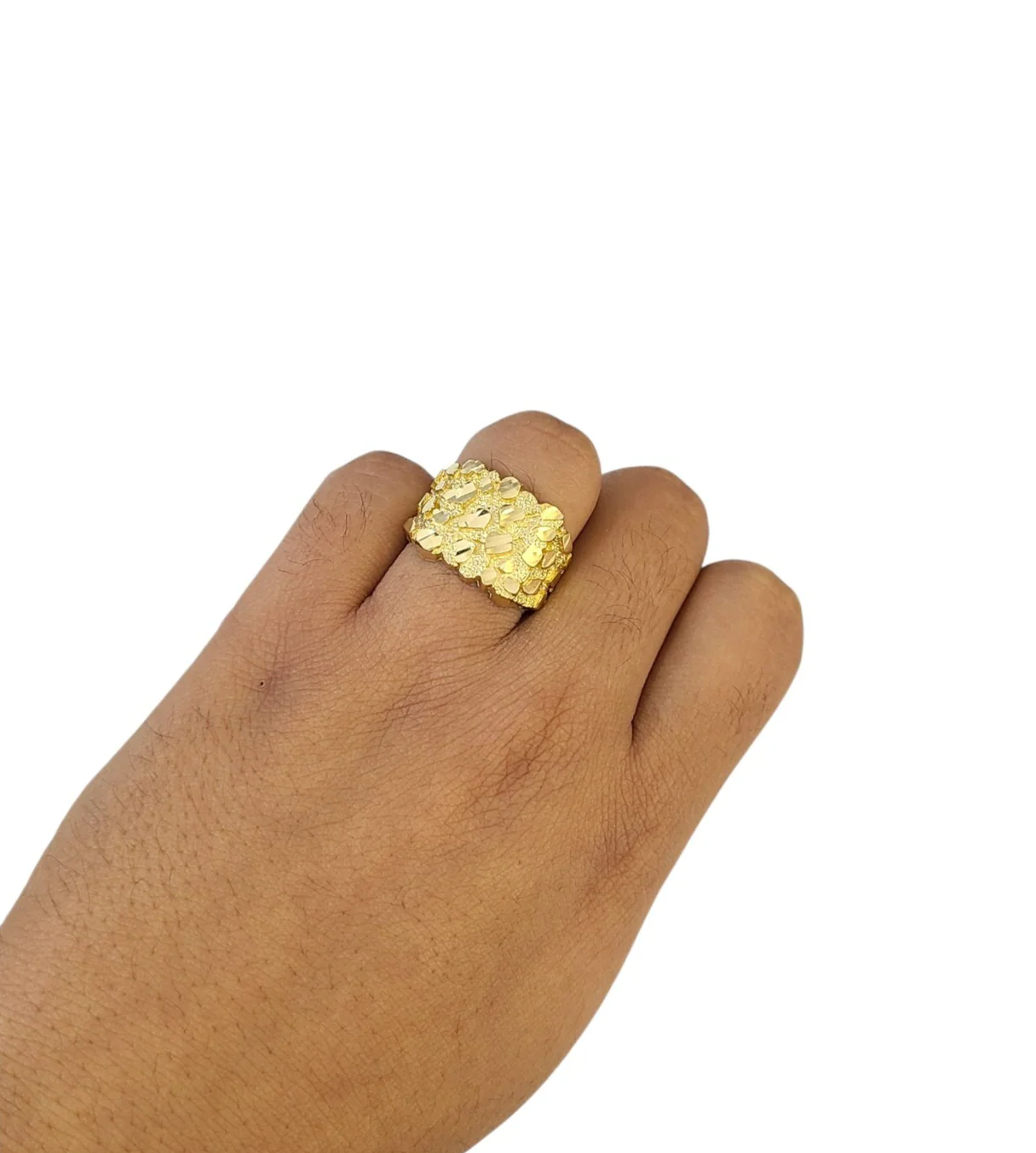 Real 14k Men Nugget Ring Yellow Gold 14Kt Genuine - Image 2