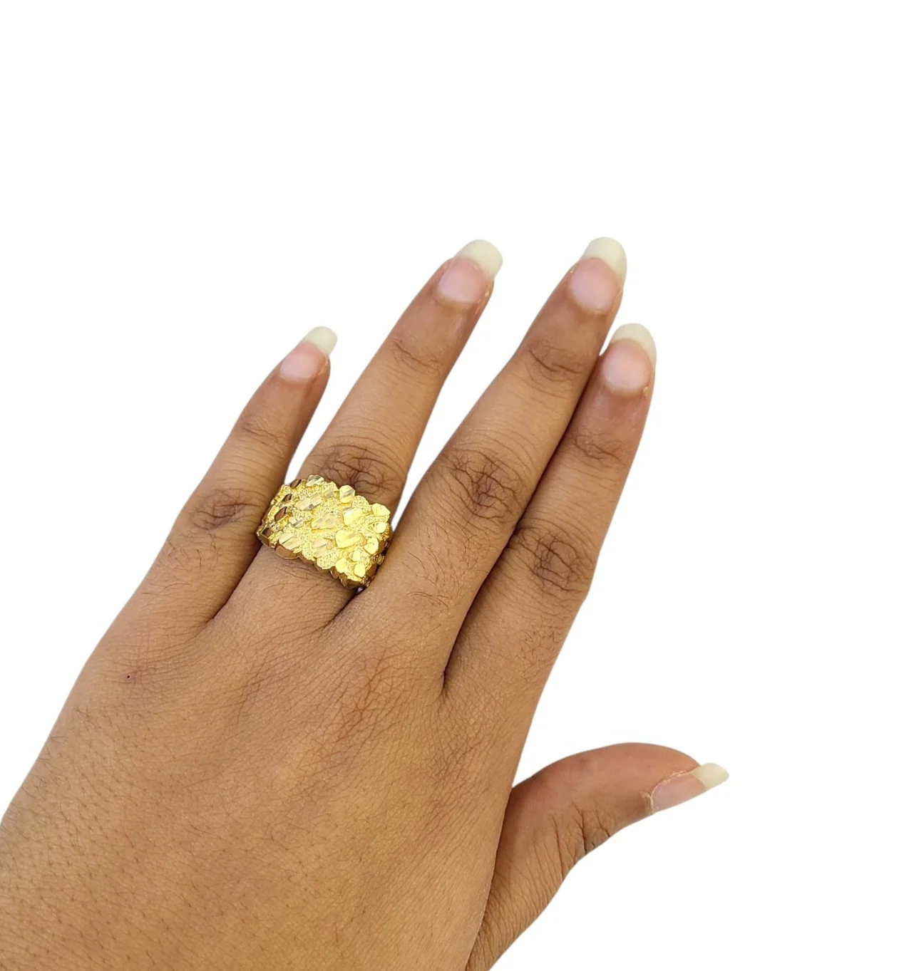 Real 14k Men Nugget Ring Yellow Gold 14Kt Genuine - Image 7