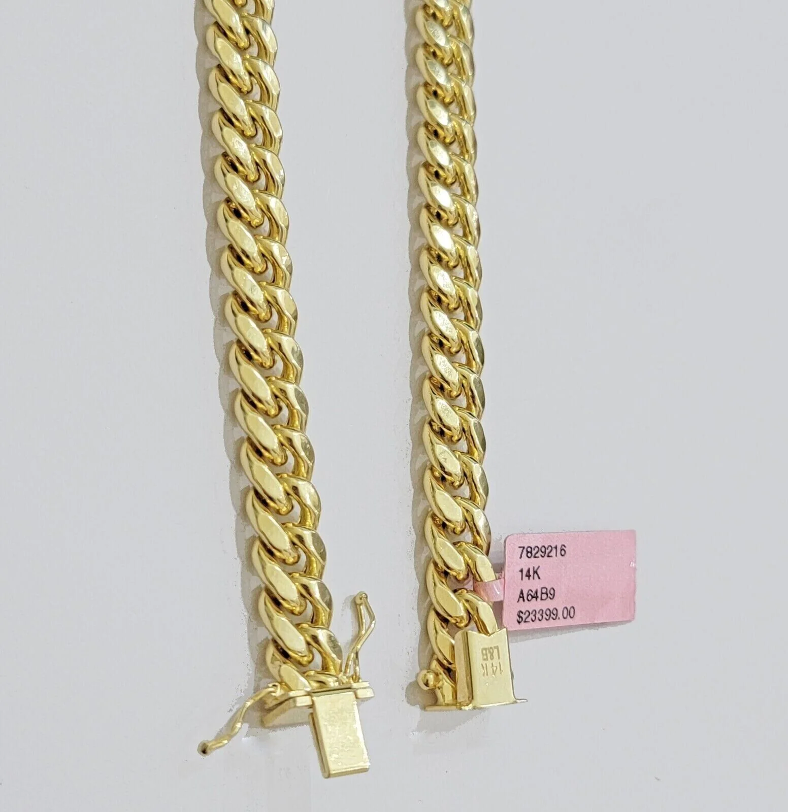 Real 14k Mens Chain Miami Cuban Link Necklace 22"  9mm 14KT Mens Real Gold Sale - Image 4