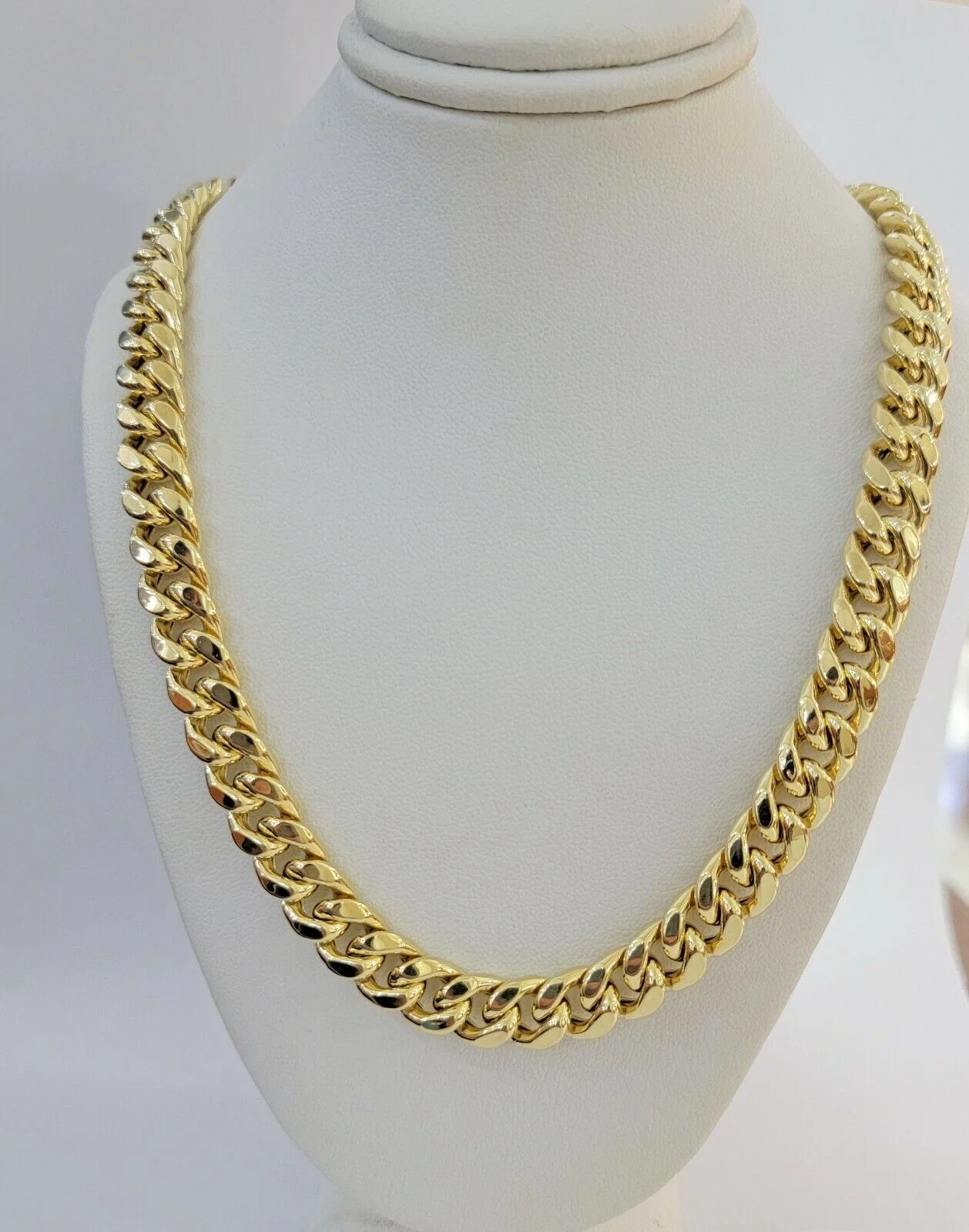 Real 14k Mens Chain Miami Cuban Link Necklace 22"  9mm 14KT Mens Real Gold Sale - Image 5