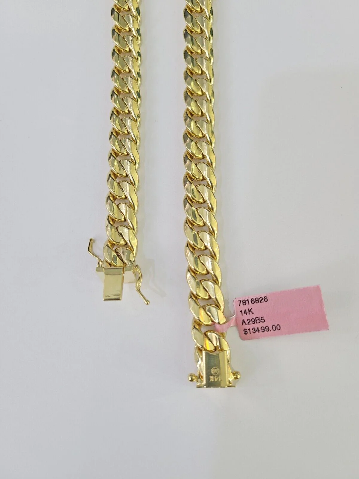 Real 14K Miami Cuban Link Chain Necklace Yellow Gold 22 inch 9mm Mens Hollow - Image 3