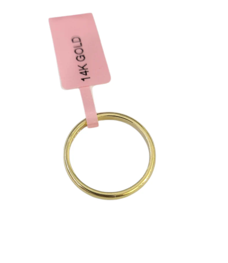 Real 14k Ring Band Yellow Gold 2mm Size 6 14Kt Genuine Womens Ladies - Image 5