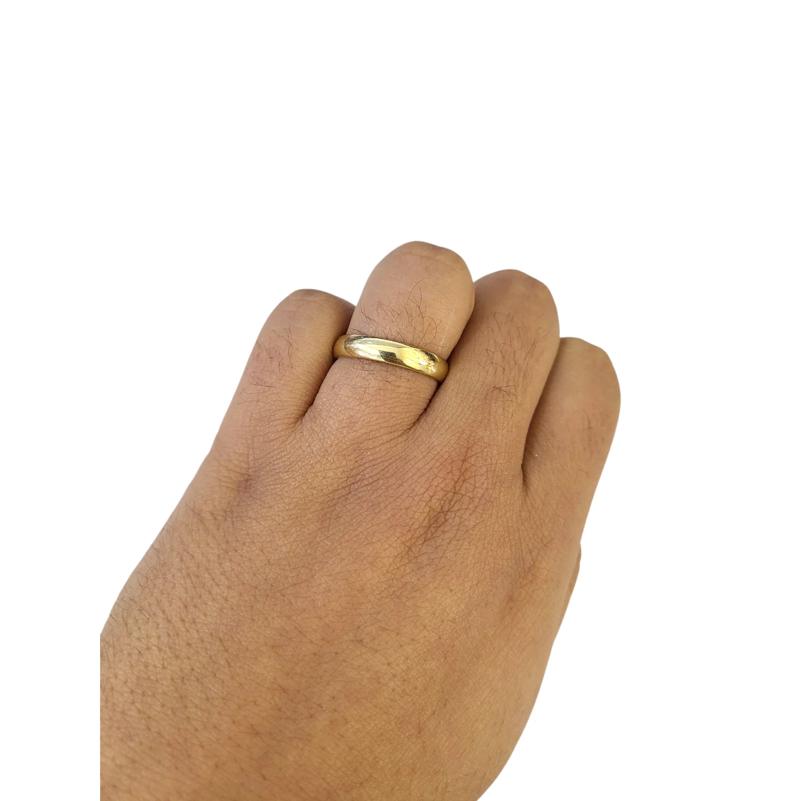 Real 10k Gold Ring Mens Band 4mm Size 8 10Kt Genuine Wedding / Engagement Band - Image 4