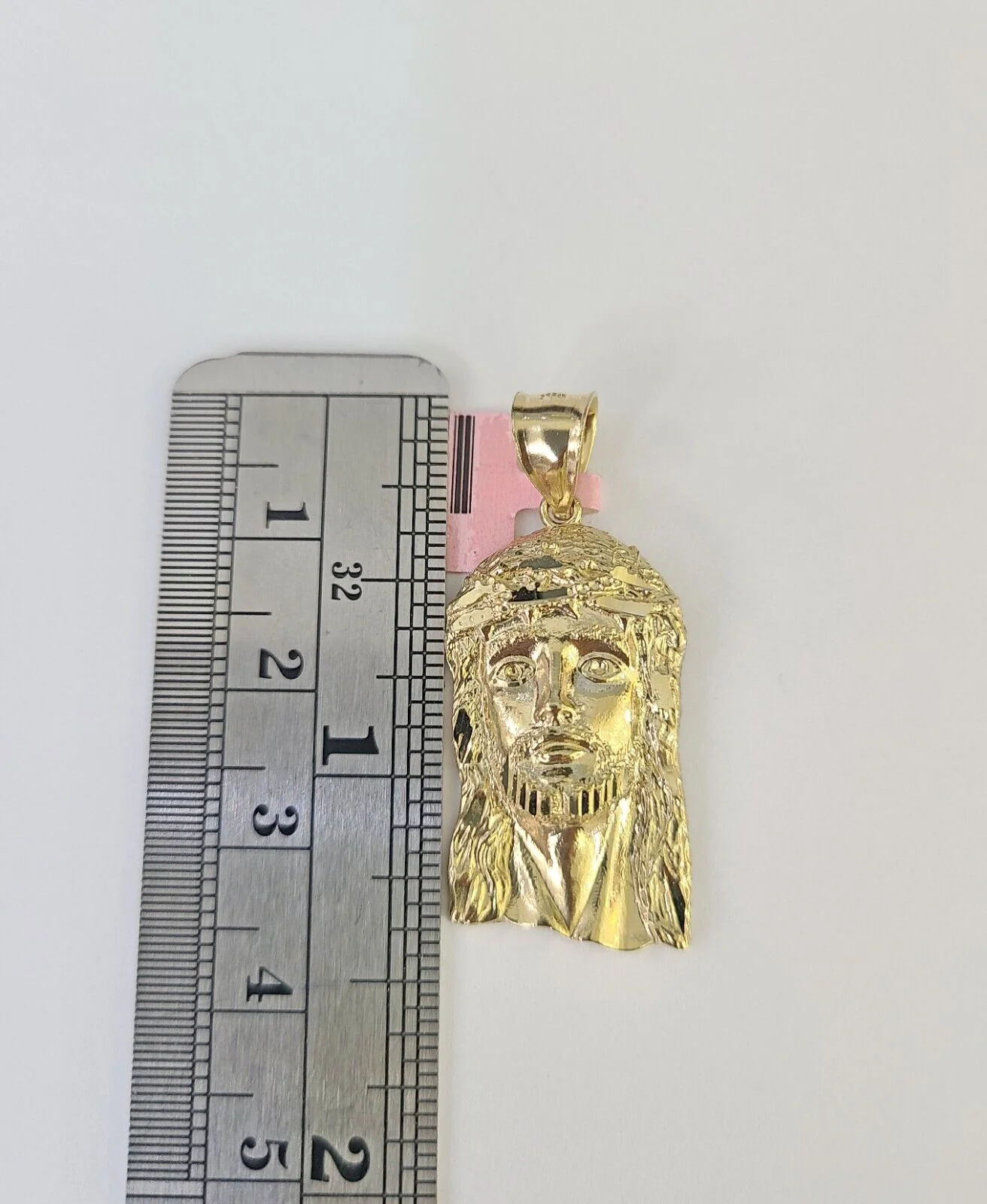 Real 14k Rope Chain Jesus Head Charm Set Yellow Gold 4mm 18-30" Necklace Pendant - Image 5