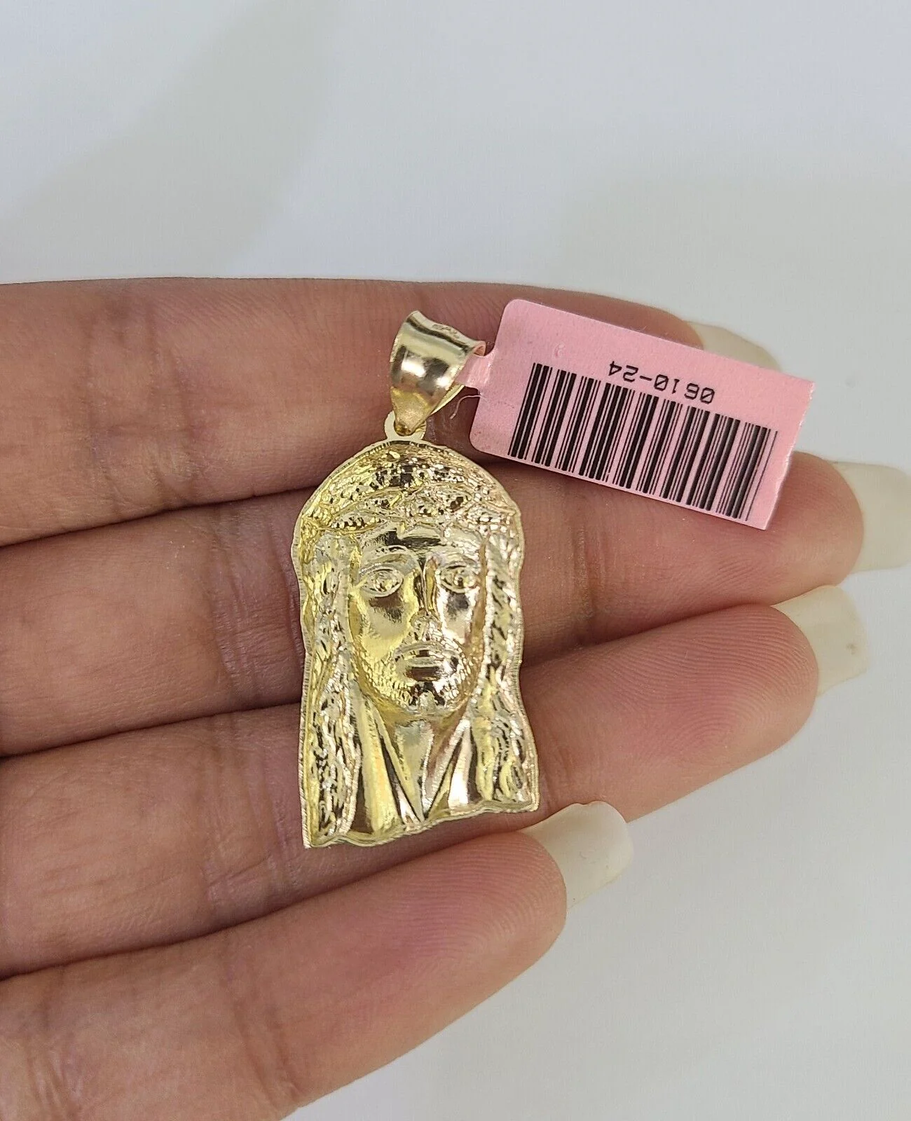 Real 14k Rope Chain Jesus Head Charm Set Yellow Gold 4mm 18-30" Necklace Pendant - Image 7