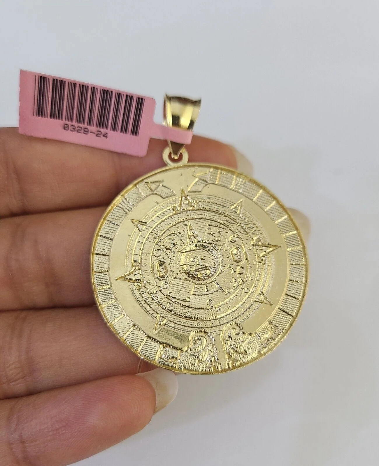 Real 14k Rope Chain Mayan Calendar Charm Yellow Gold Set 5mm 20"-30" Necklace - Image 7