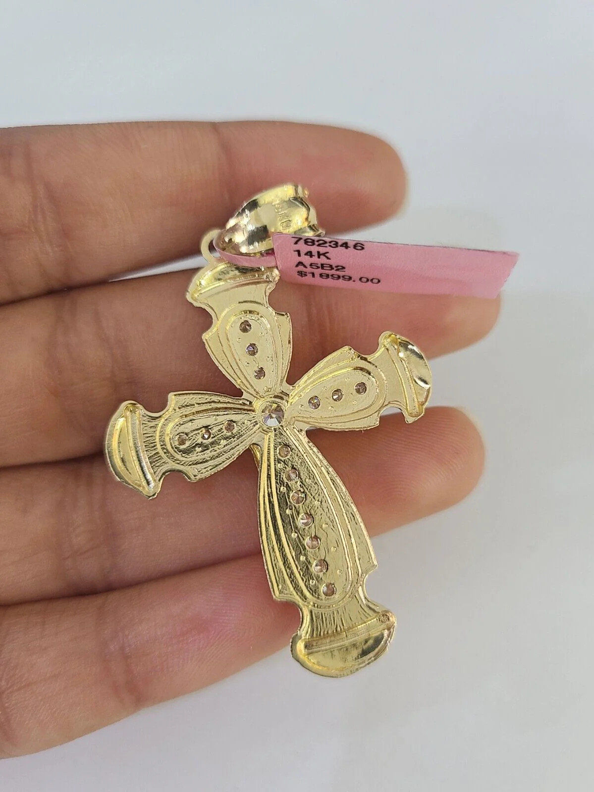 Real 14k Solid Chain Cross Charm Set Miami Cuban Link 3mm Necklace Pendant Gold - Image 7