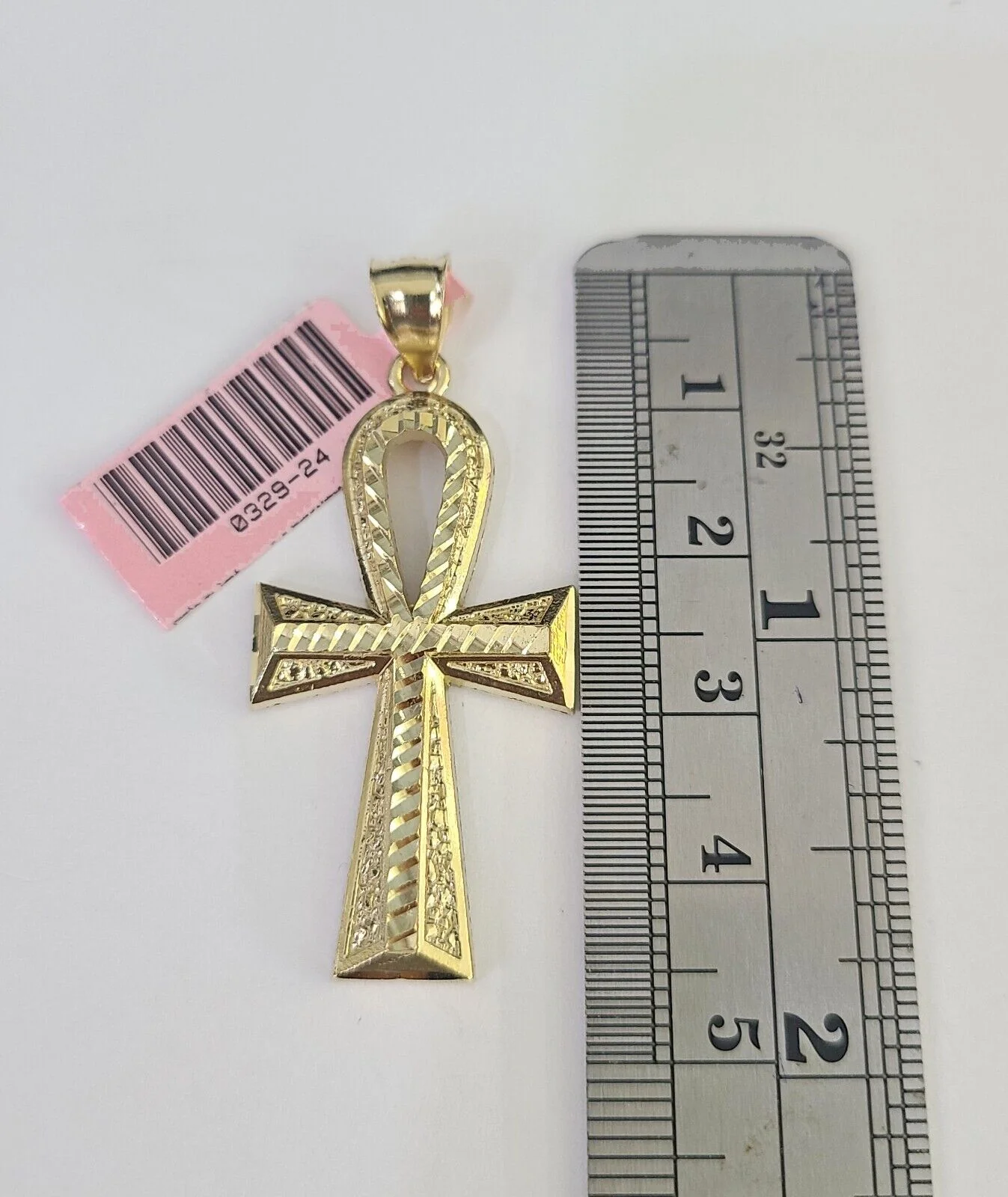 Real 14k Solid Chain Cross Charm Set Miami Cuban Link 3mm Necklace Pendant Gold - Image 4