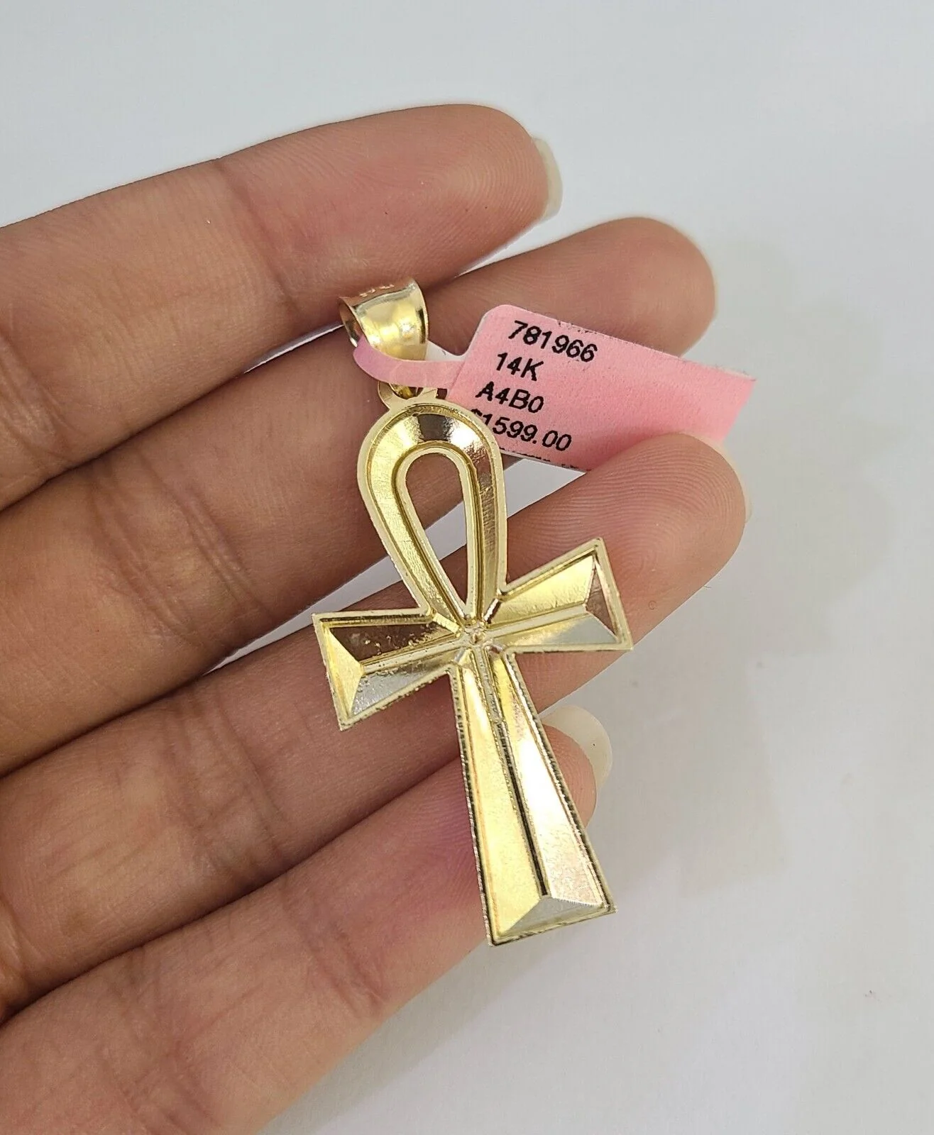 Real 14k Solid Chain Cross Charm Set Miami Cuban Link 3mm Necklace Pendant Gold - Image 7