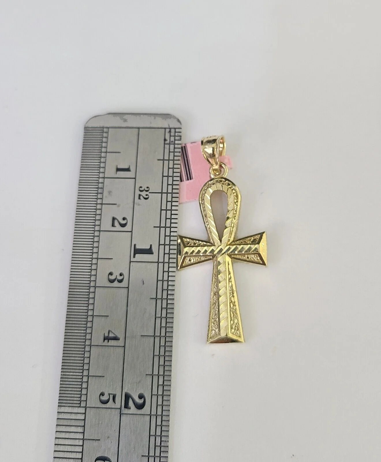 Real 14k Solid Chain Cross Charm Set Miami Cuban Link 3mm Necklace Pendant Gold - Image 4