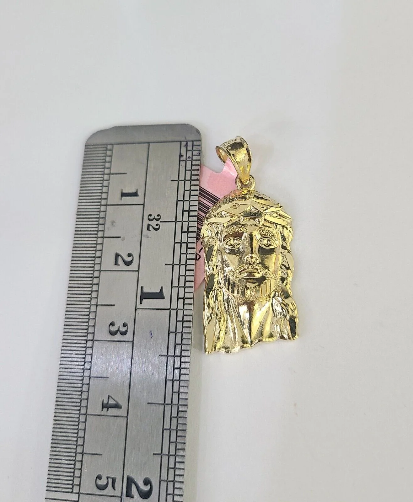 Real 14k Solid Chain Jesus Head Charm Set Miami Cuban 3mm Necklace Pendant - Image 4