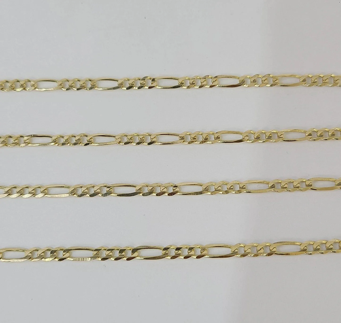 Real 14k Solid Gold Chain Figaro Link Necklace 3mm 18"-28" Men Women 14kt - Image 5