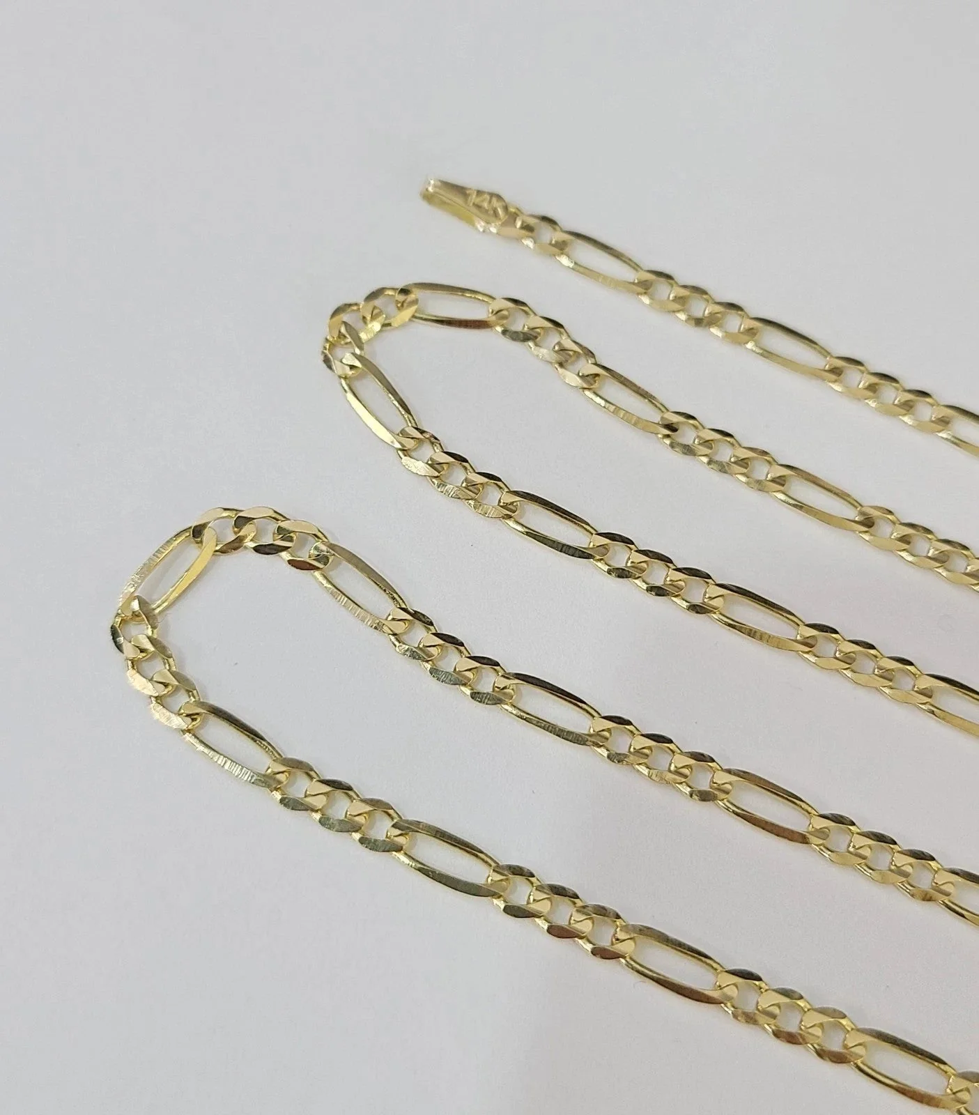 Real 14k Solid Gold Chain Figaro Link Necklace 3mm 18"-28" Men Women 14kt - Image 7