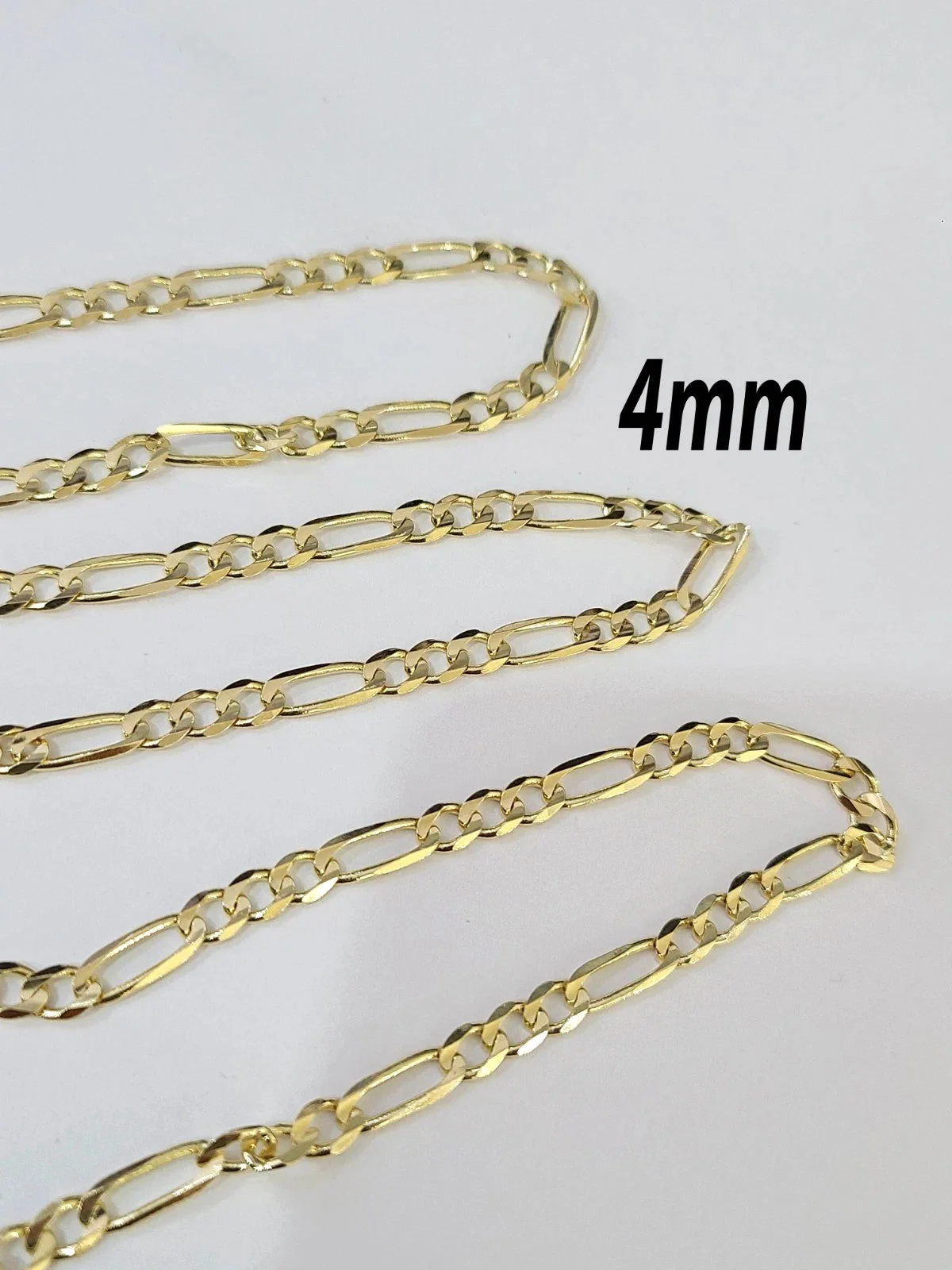 Real 14k Solid Gold Chain Figaro Link Necklace 3mm 4mm 5mm Men Women 14kt - Image 5