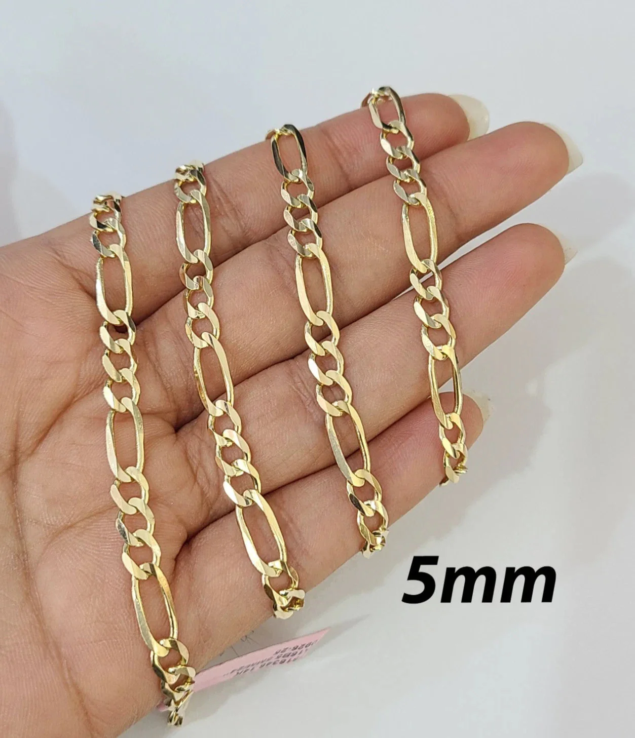 Real 14k Solid Gold Chain Figaro Link Necklace 3mm 4mm 5mm Men Women 14kt - Image 6