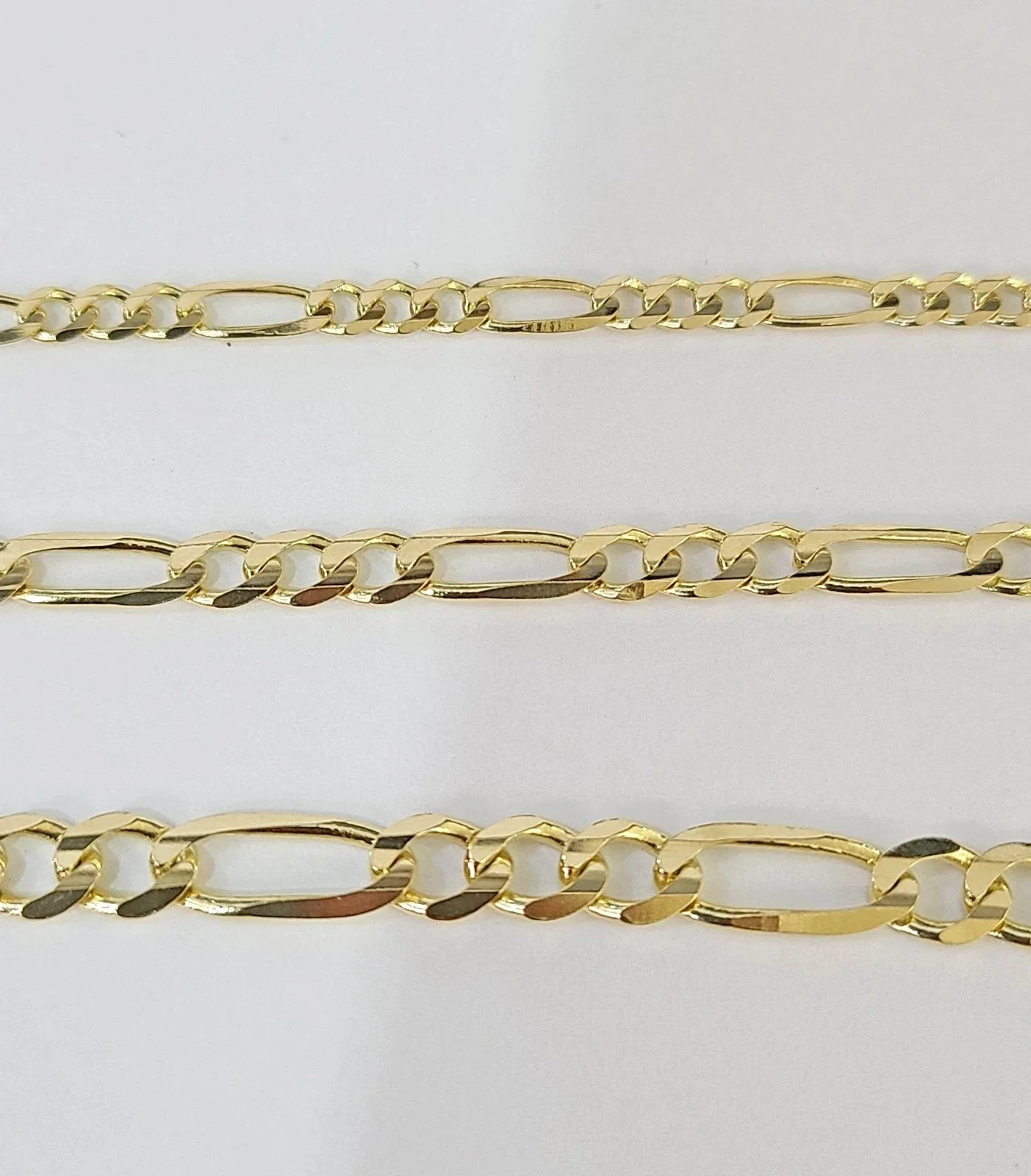 Real 14k Solid Gold Chain Figaro Link Necklace 3mm 4mm 5mm Men Women 14kt - Image 9