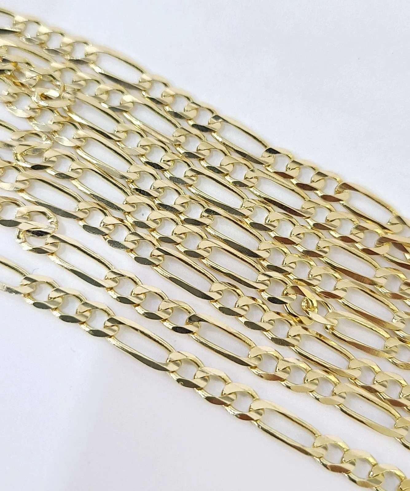 Real 14k Solid Gold Chain Figaro Link Necklace 4mm 18"-28" Men Women 14kt - Image 6