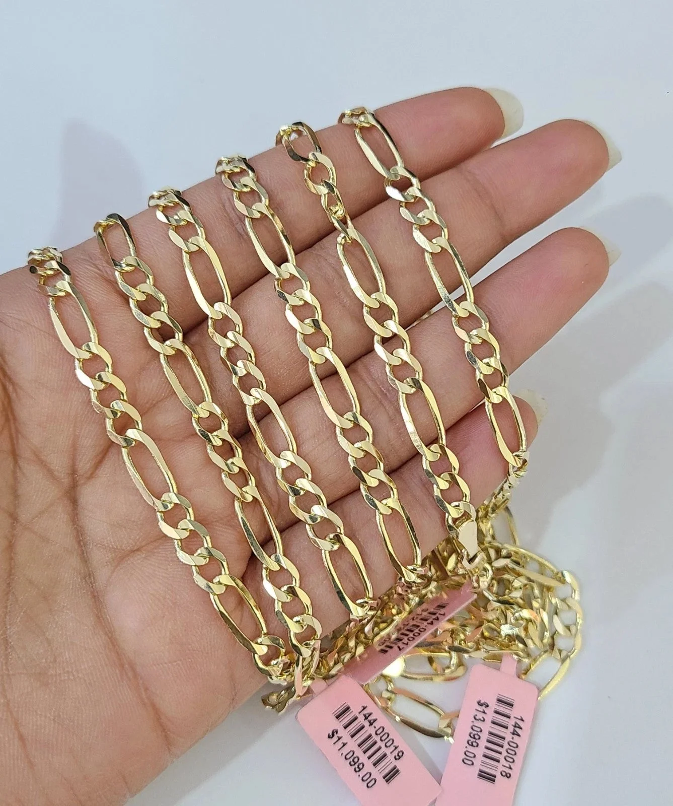 Real 14k Solid Gold Chain Figaro Link Necklace 5mm 18"-28" Men Women 14kt - Image 2