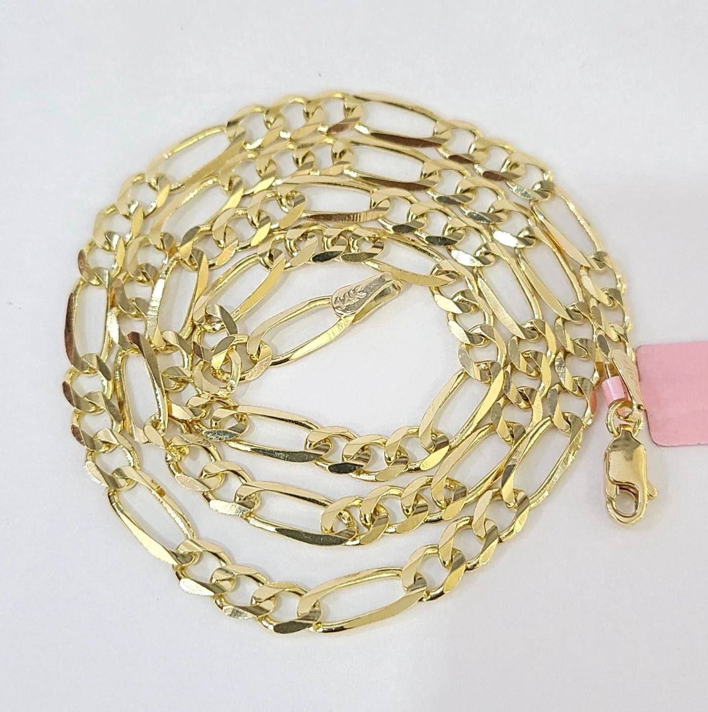 Real 14k Solid Gold Chain Figaro Link Necklace 5mm 18"-28" Men Women 14kt - Image 5