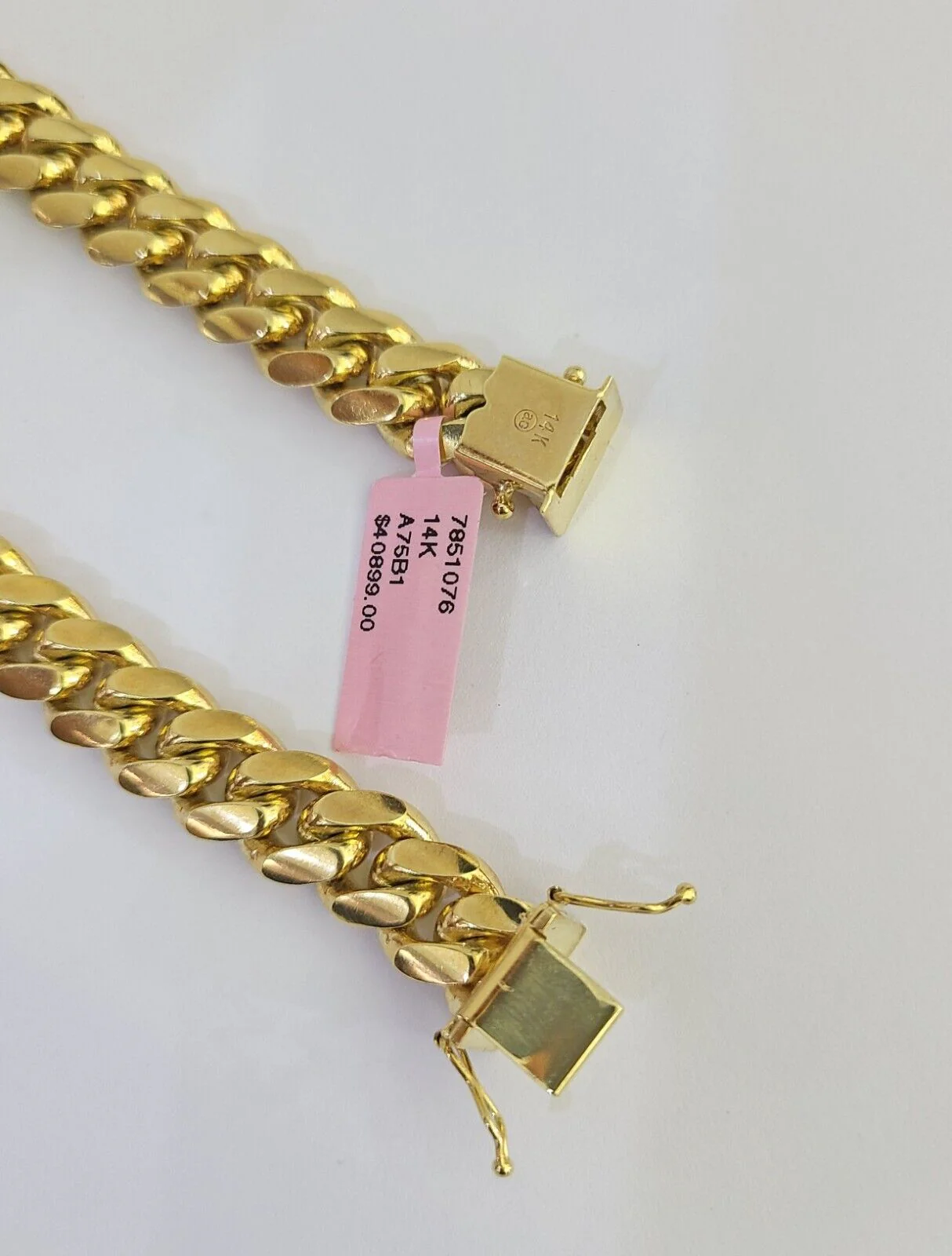 Real 14k Solid Miami Cuban Link Bracelet Gold 10mm 8.5" Box Lock 14kt Yellow - Image 7