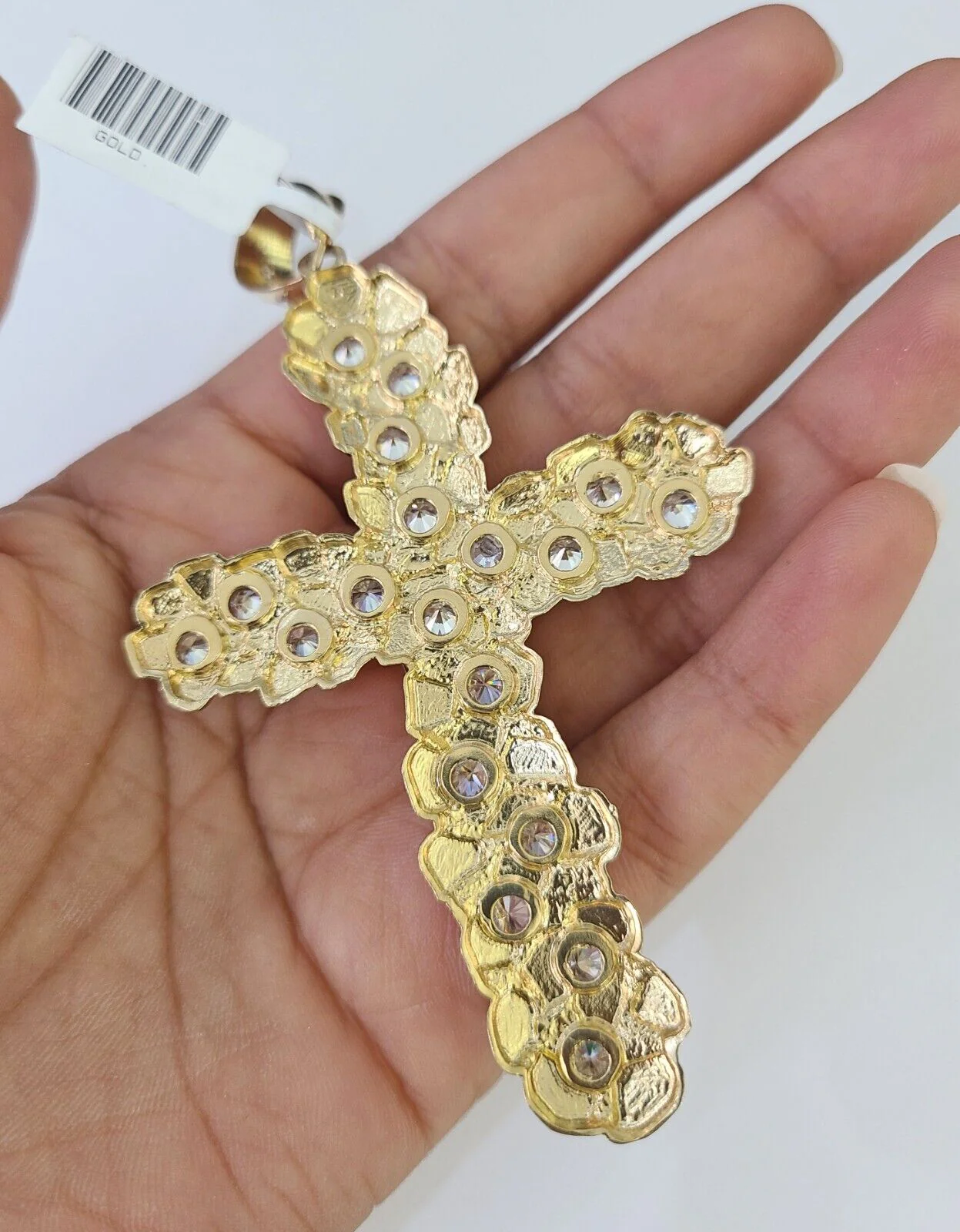 Real 14k Solid Rope Chain Jesus Cross Charm Set 6mm 18"-30" Necklace Gold - Image 7