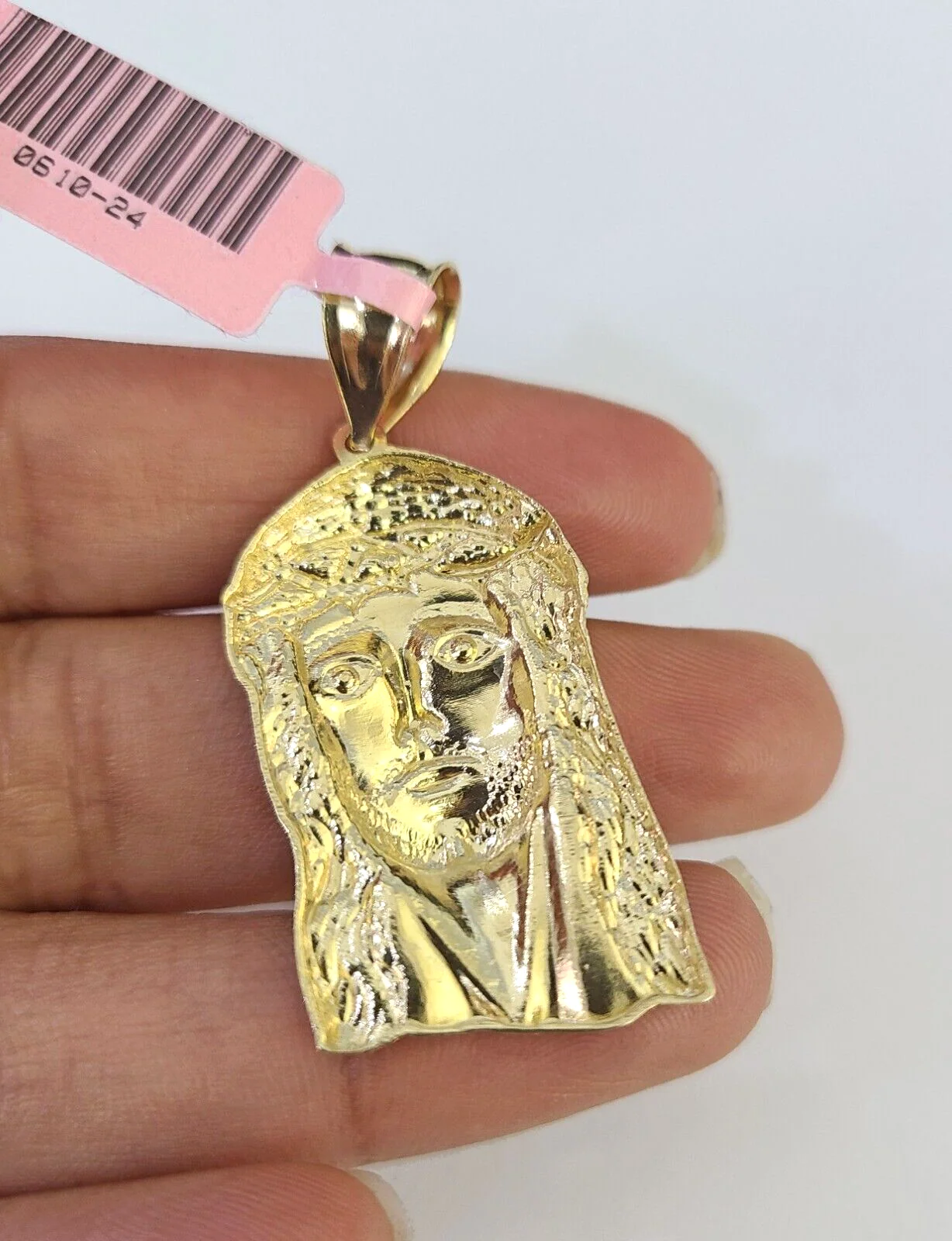 Real 14k Solid Rope Chain Jesus Head Charm Set 3mm 18"-26" Necklace Yellow Gold - Image 8