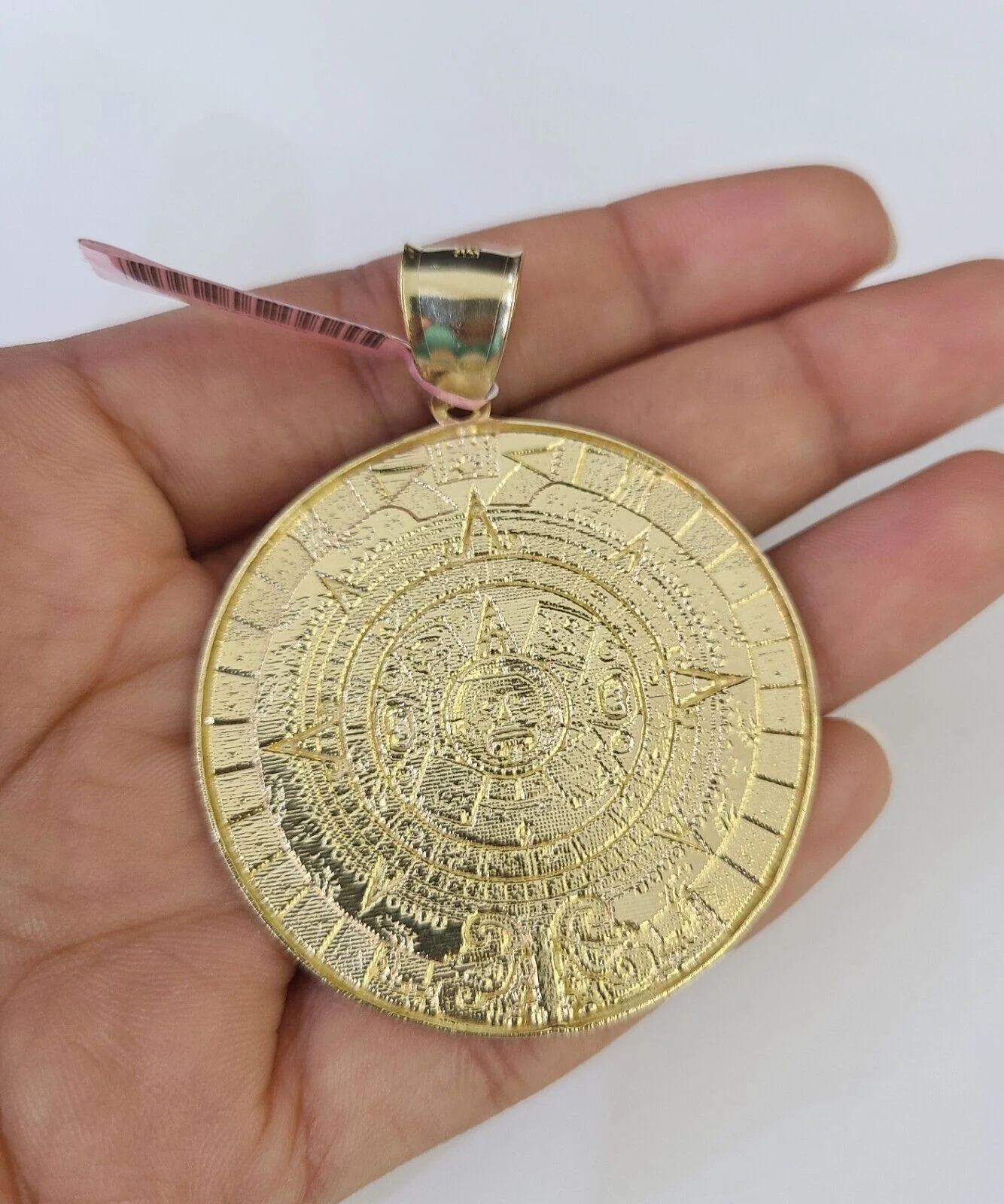 Real 14k Solid Rope Chain Mayan Calendar Charm Set 6mm 18"-30" Necklace Gold - Image 7