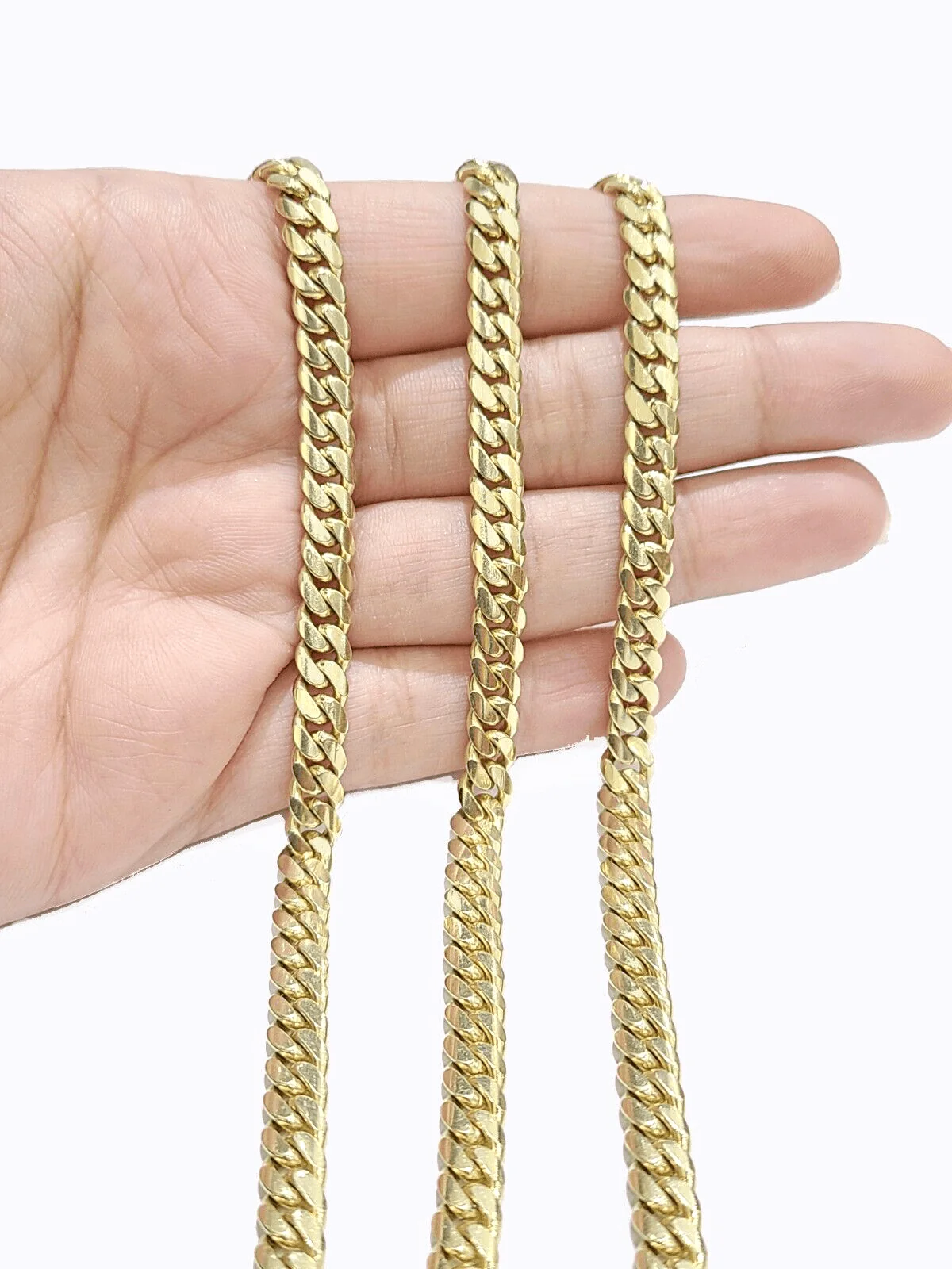 Real 14k Solid Yellow Gold Necklace Miami Cuban Chain 6mm 24" inch  Unisex Chain - Image 3