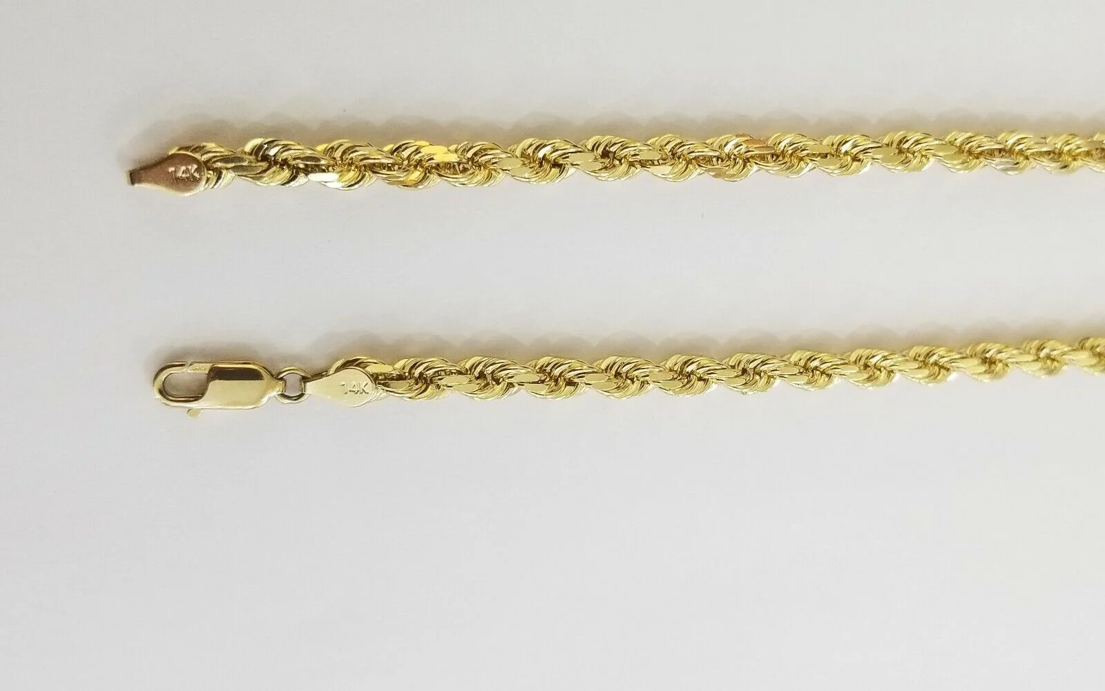 Real 14K SOLID Yellow Gold Rope Chain 4.5mm 26 Inches necklace Lobster Lock 14kt - Image 5