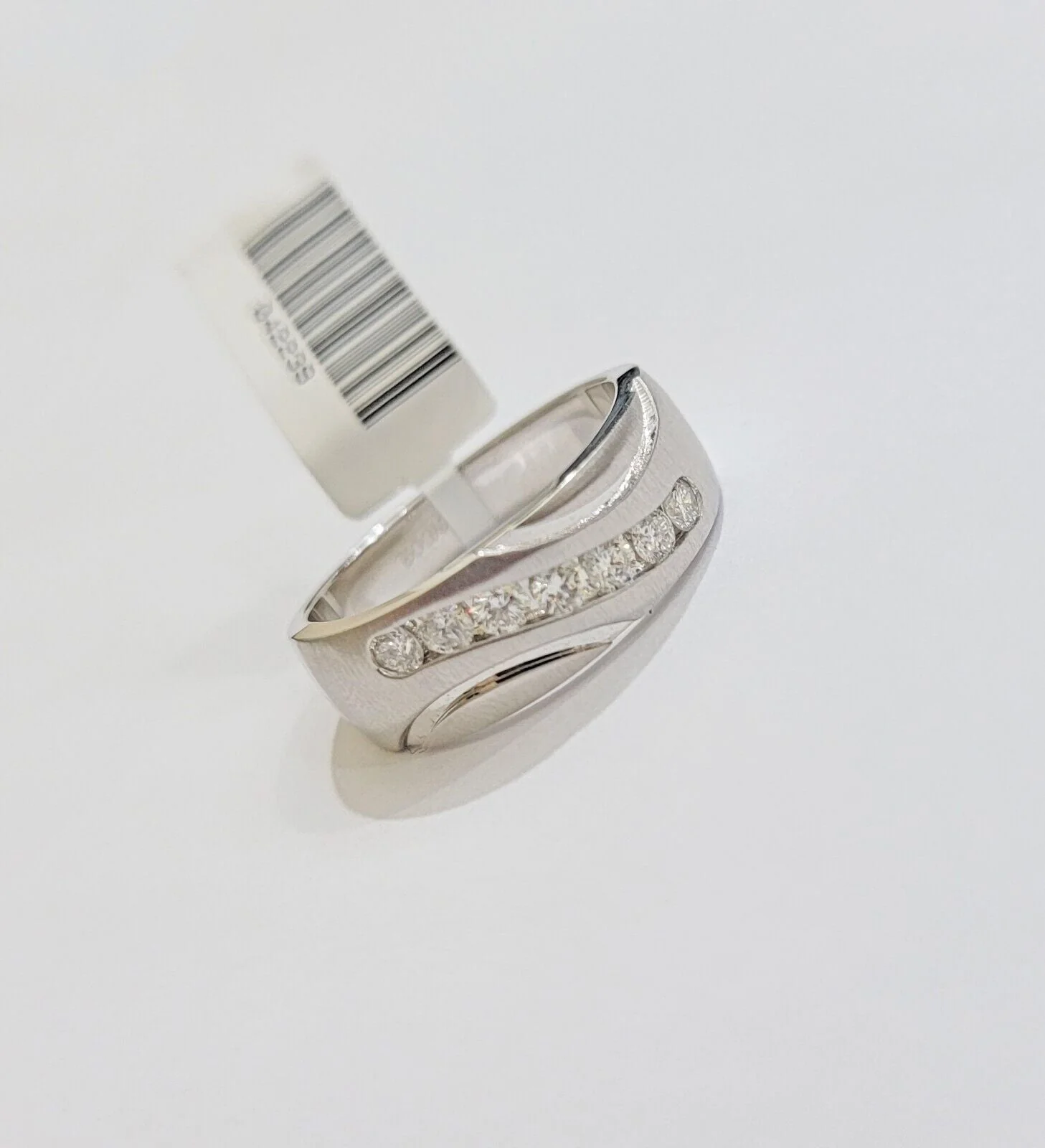 Real 14k White Diamond Ring Mens Band 1/2 Ct Round Cut Wedding Engagement Sizabl - Image 3
