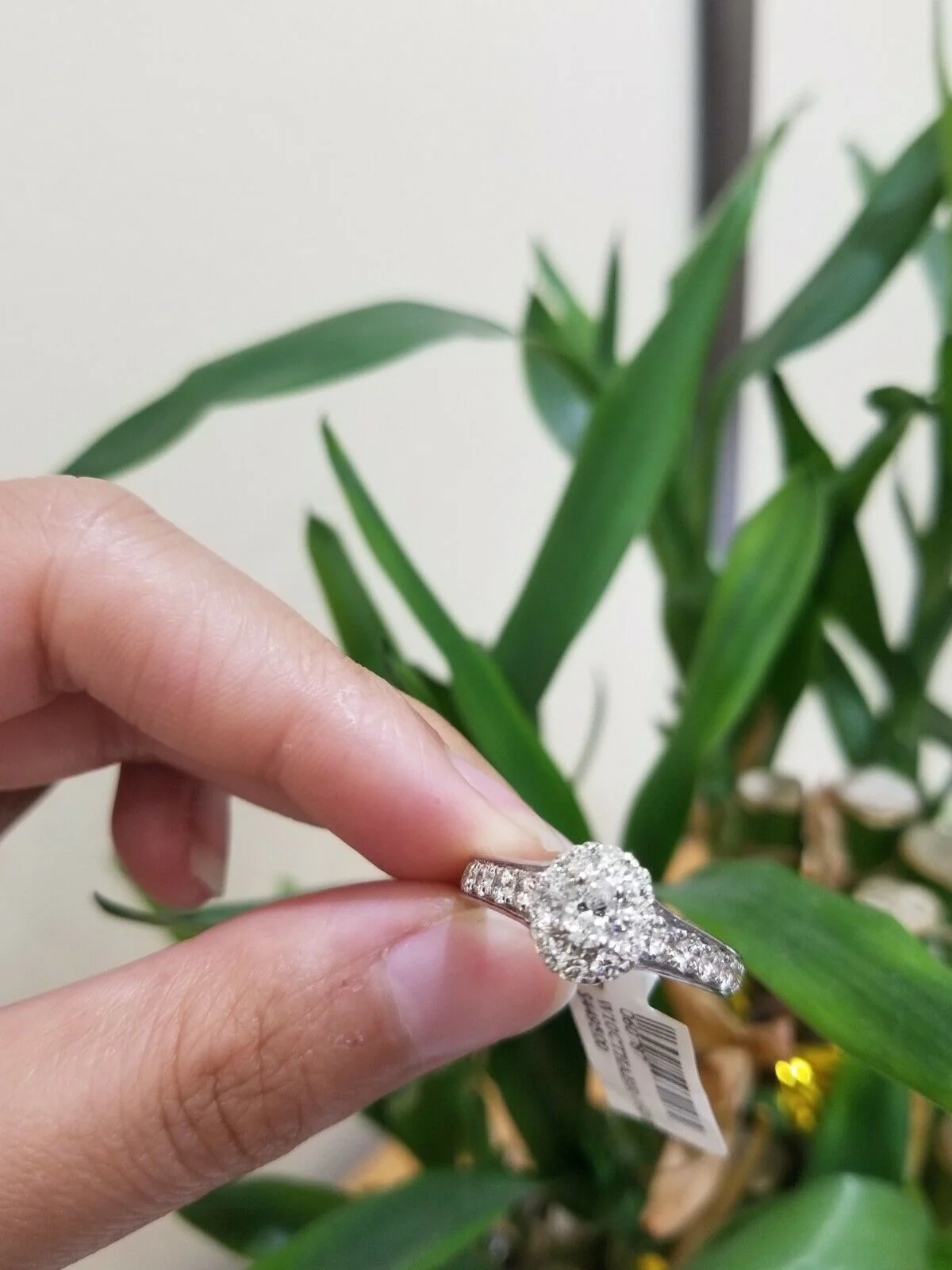 REAL 14k White Gold 1.34 CT Diamonds Ladies Ring Women Size 7 Engagement Wedding - Image 3