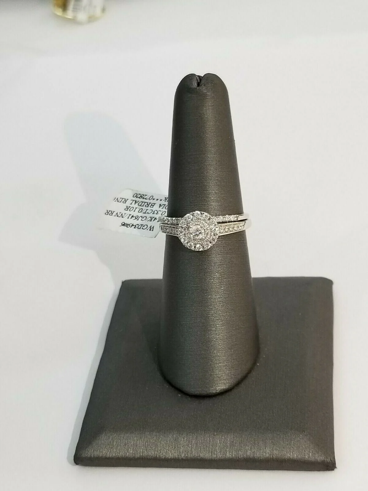 Real 14k White gold Diamond Ring band set Ladies women Genuine, Solid, 14kt - Image 2