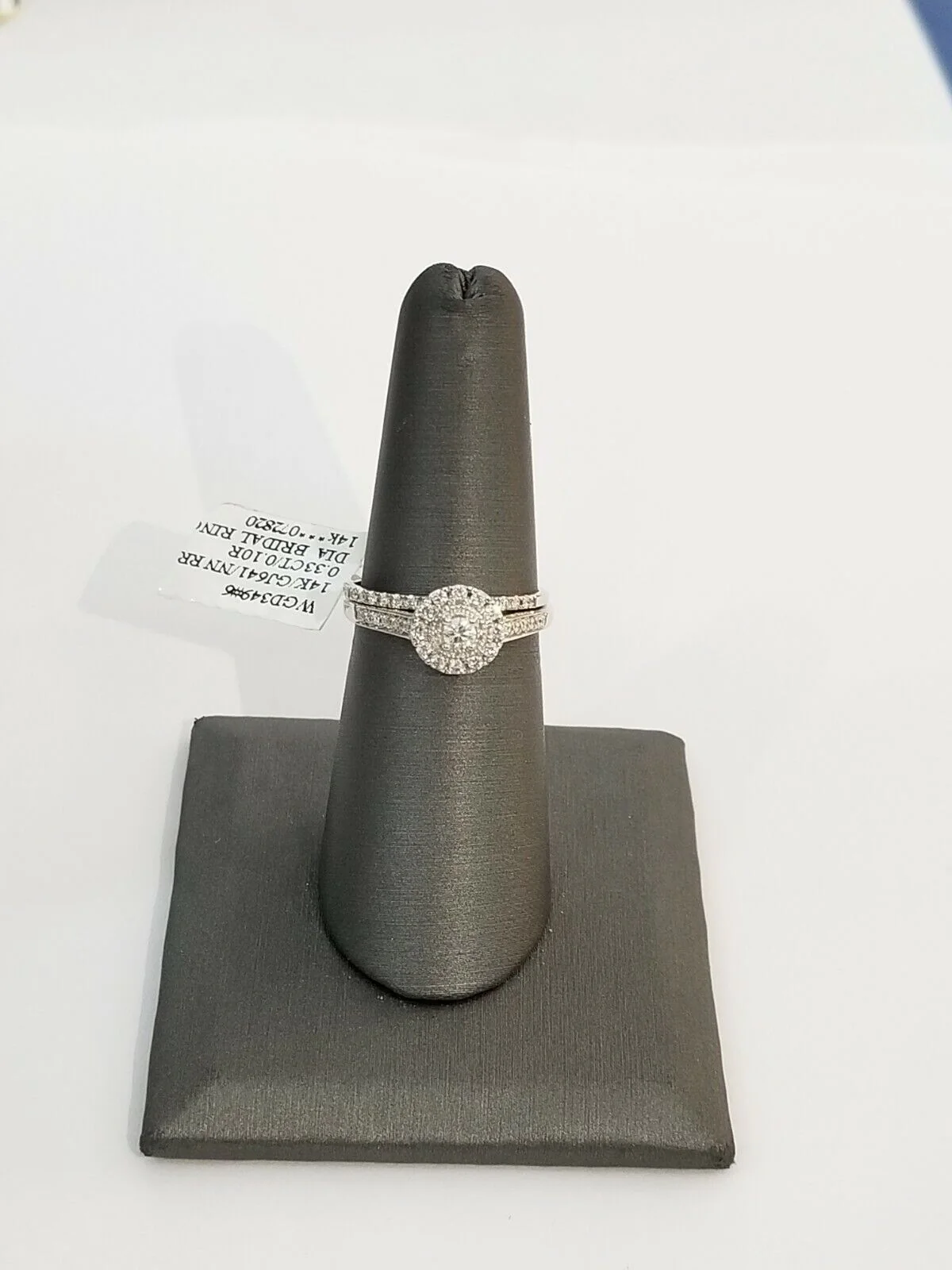 Real 14k White gold Diamond Ring band set Ladies women Genuine, Solid, 14kt - Image 6